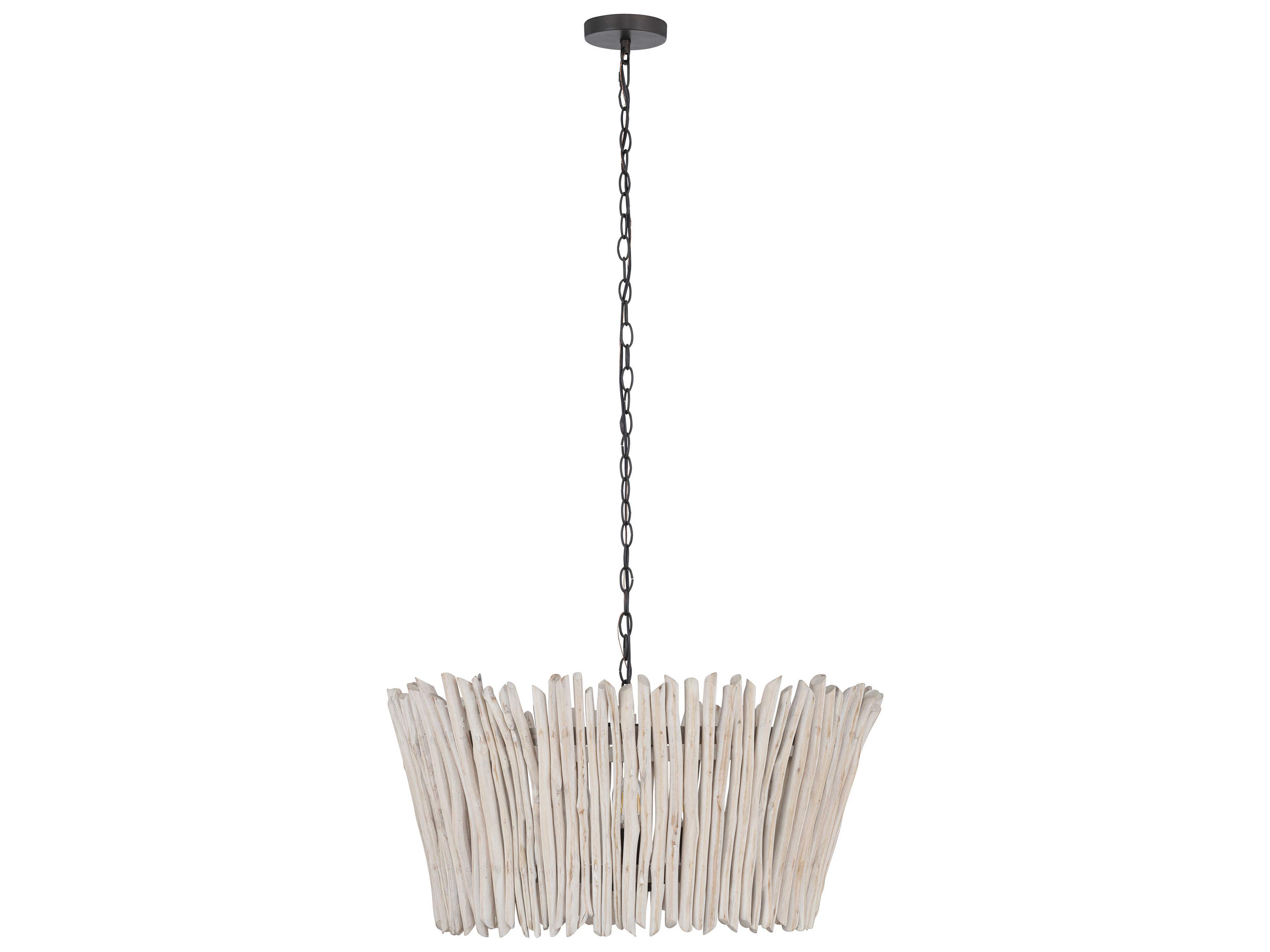 Maxim Lighting Baywood 4-Light Textured Bronze Drum Pendant