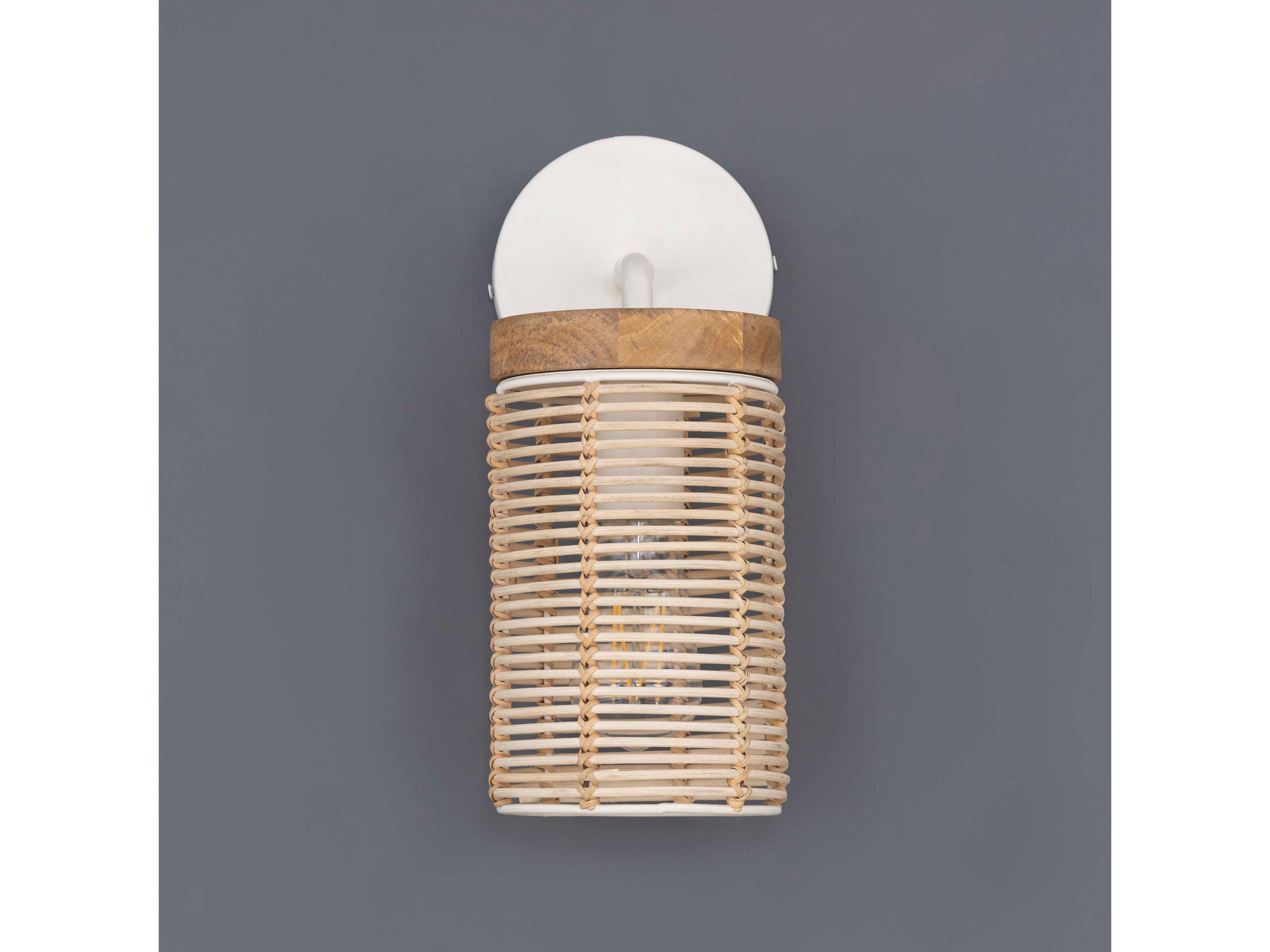 Maxim Lighting Vannerie 1-Light Ecru White Wall Sconce