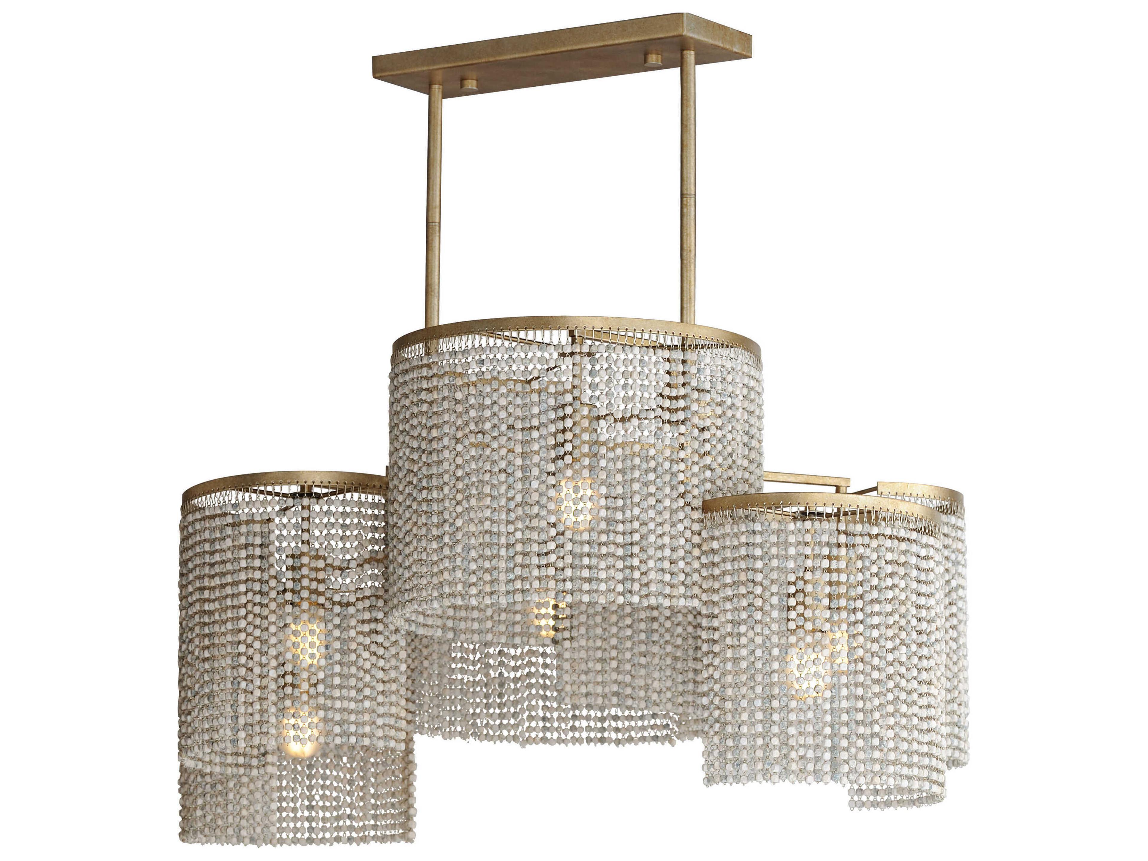 Fontaine 6-Light Golden Silver Island Pendant
