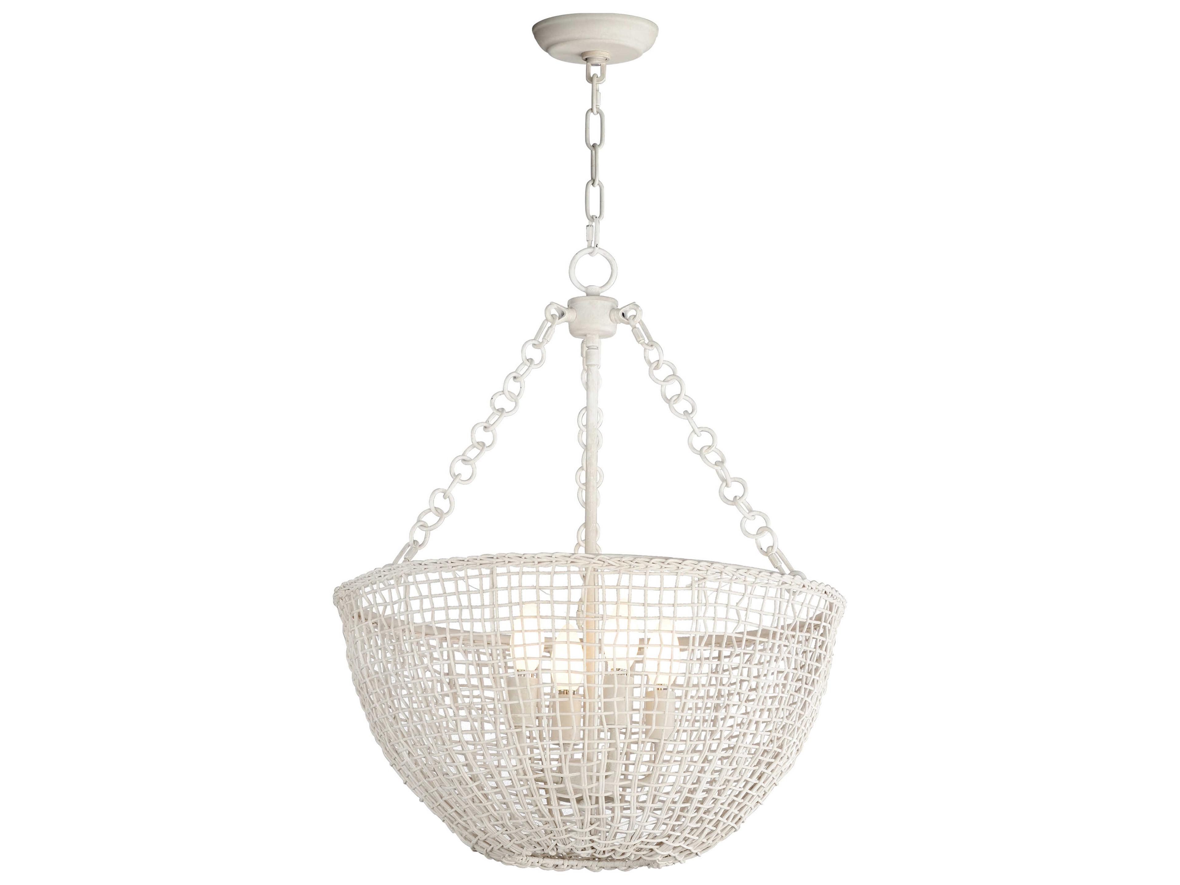 Cestino 4-Light Weathered White Pendant