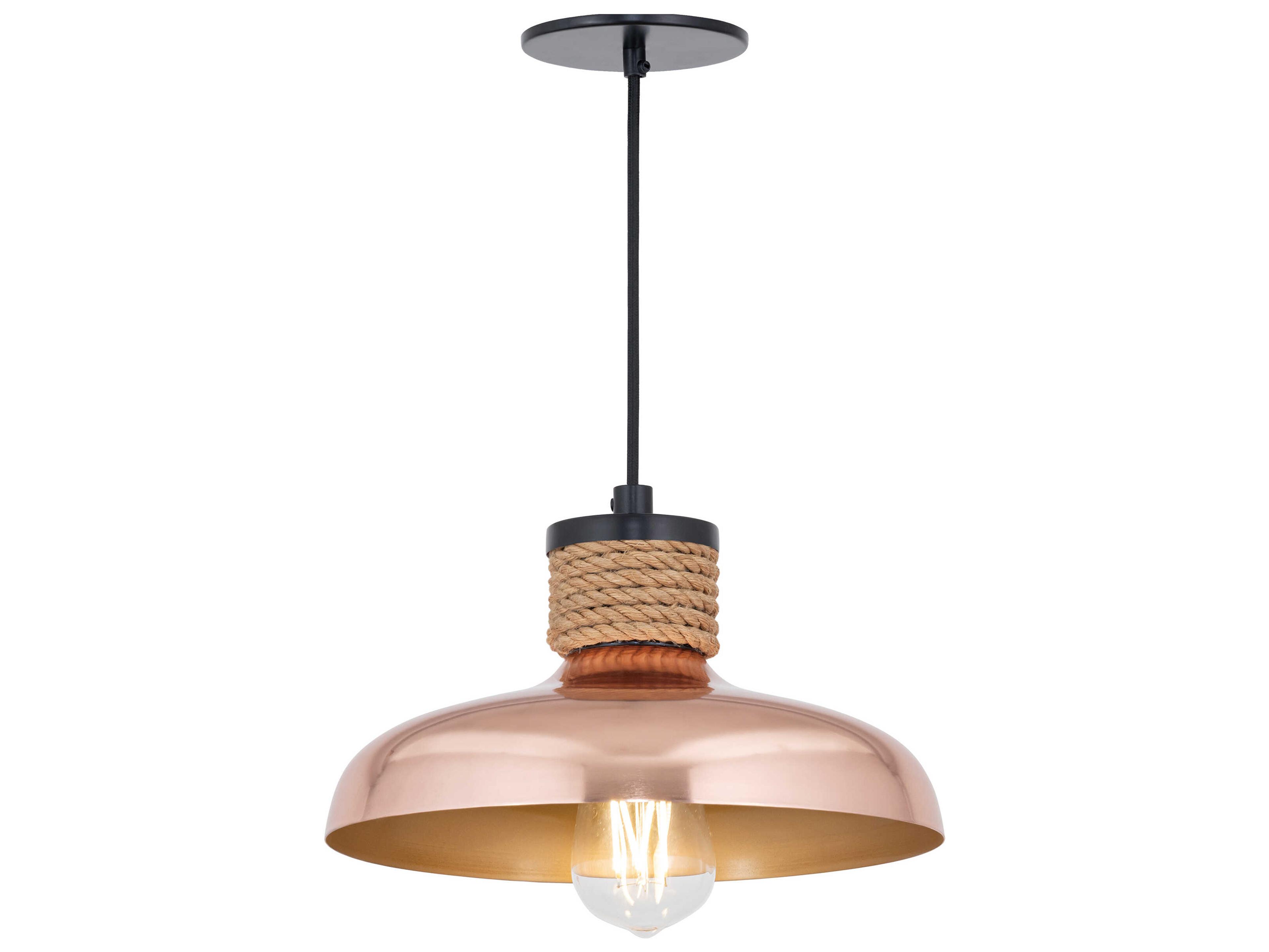Bingham 1-Light Copper Dome Mini Pendant
