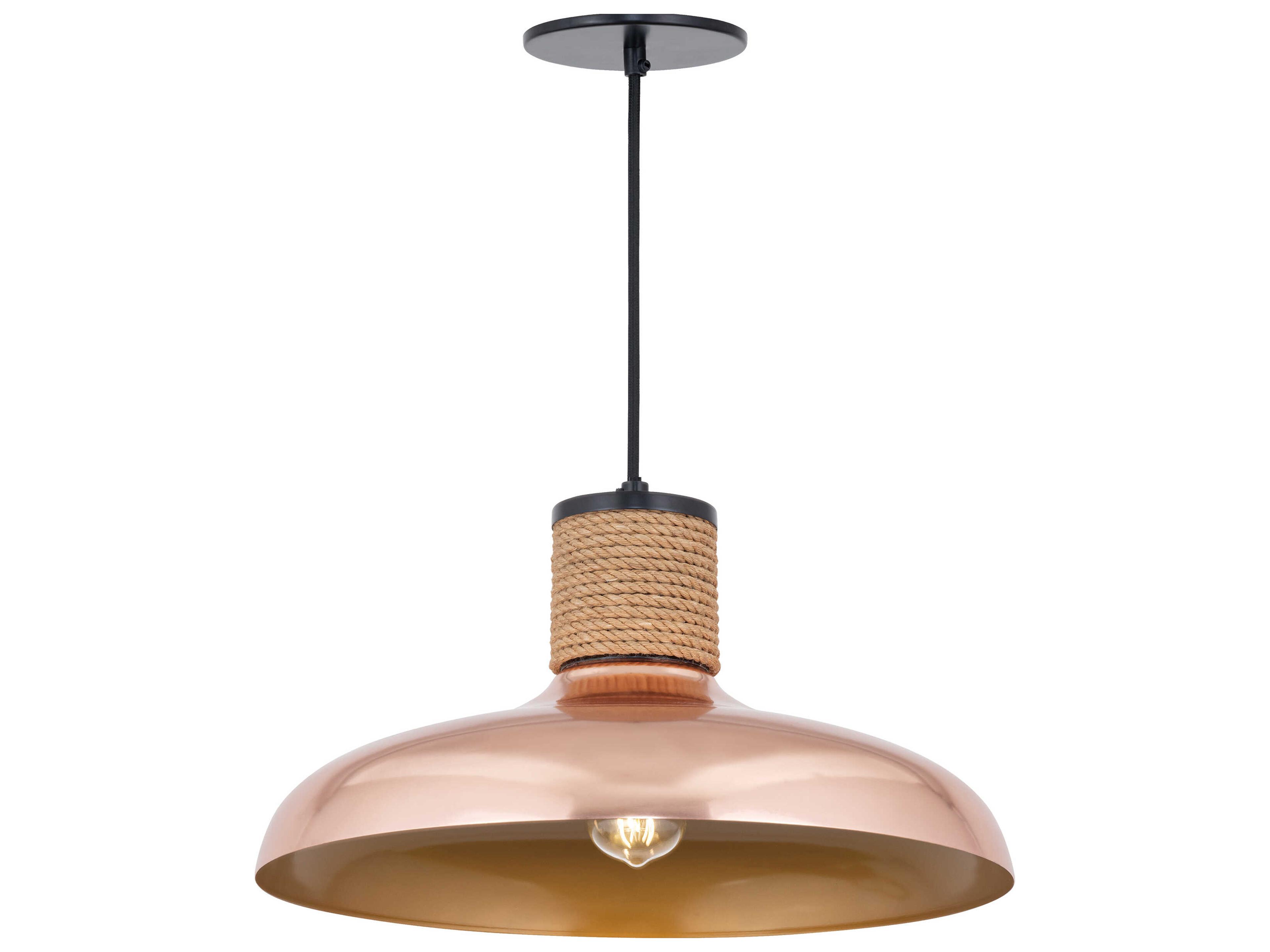 Bingham 1-Light Copper Dome Pendant