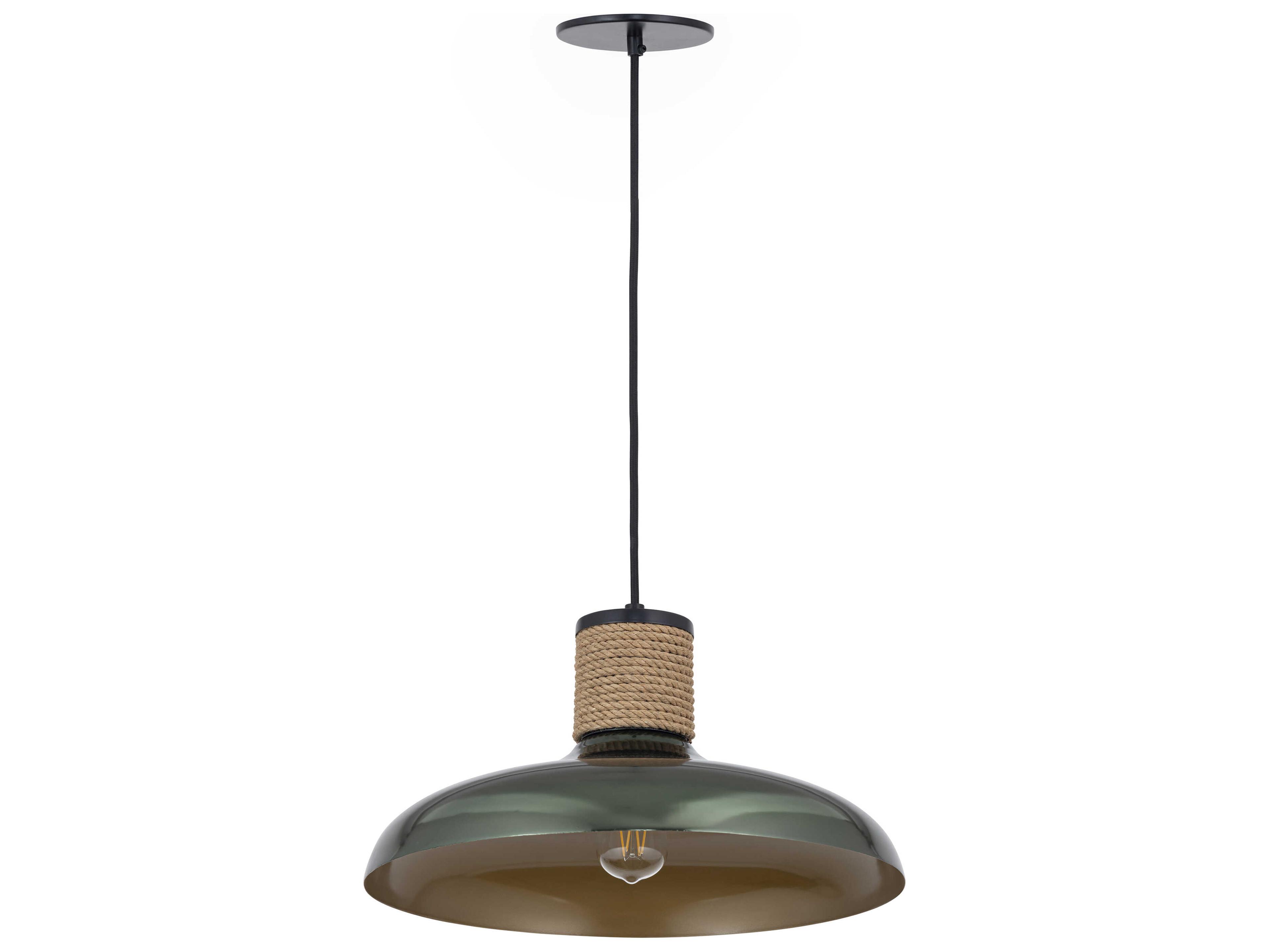 Maxim Lighting Bingham 1-Light June Bug Green Dome Pendant