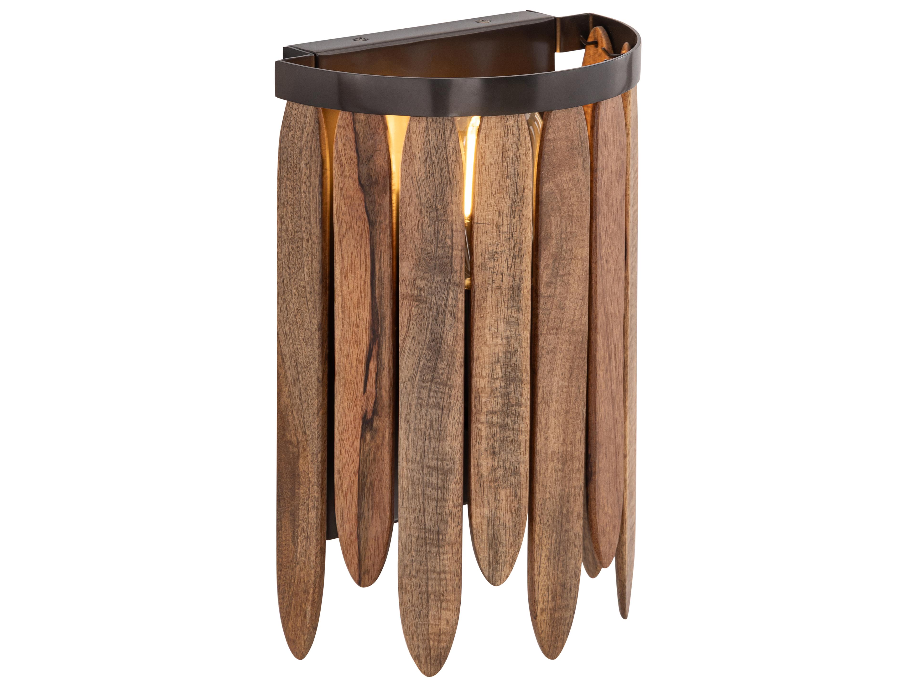 Maxim Lighting Marimba 1- Light Walnut Wood Wall Sconce