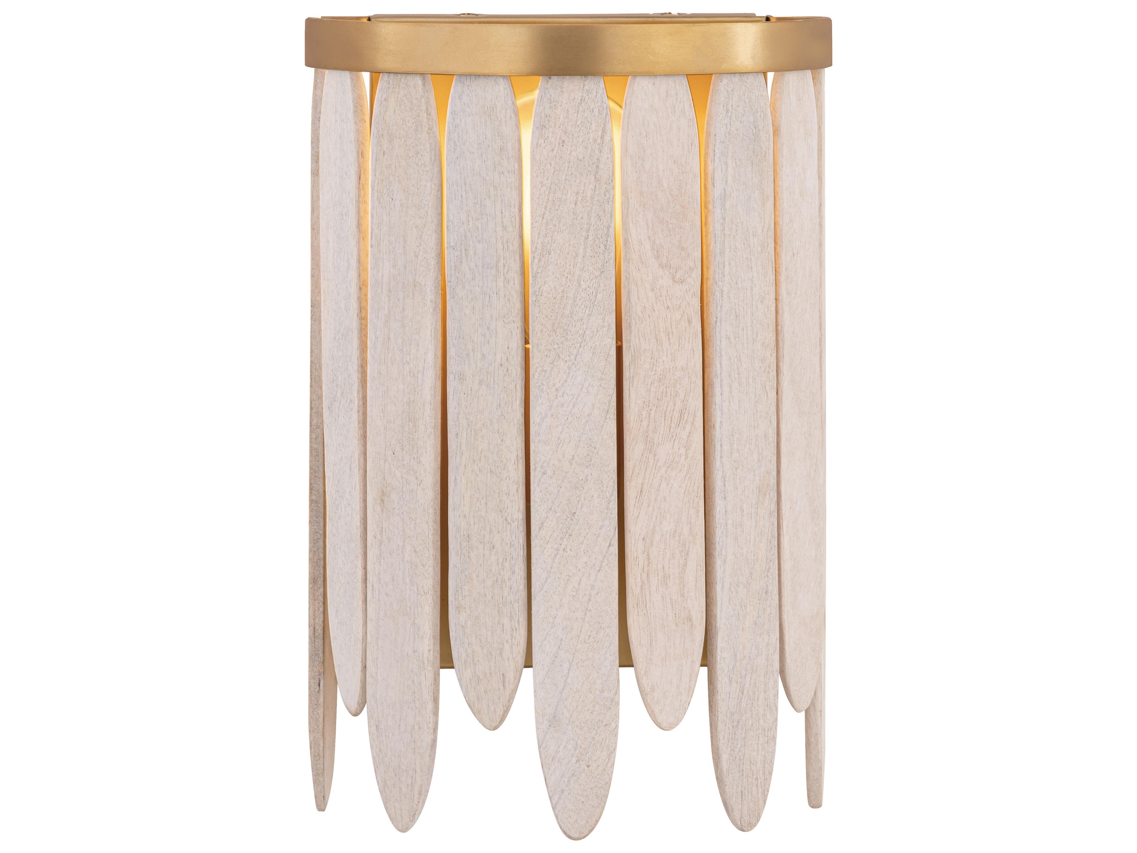 Marimba 1- Light Weathered White Gold Wall Sconce