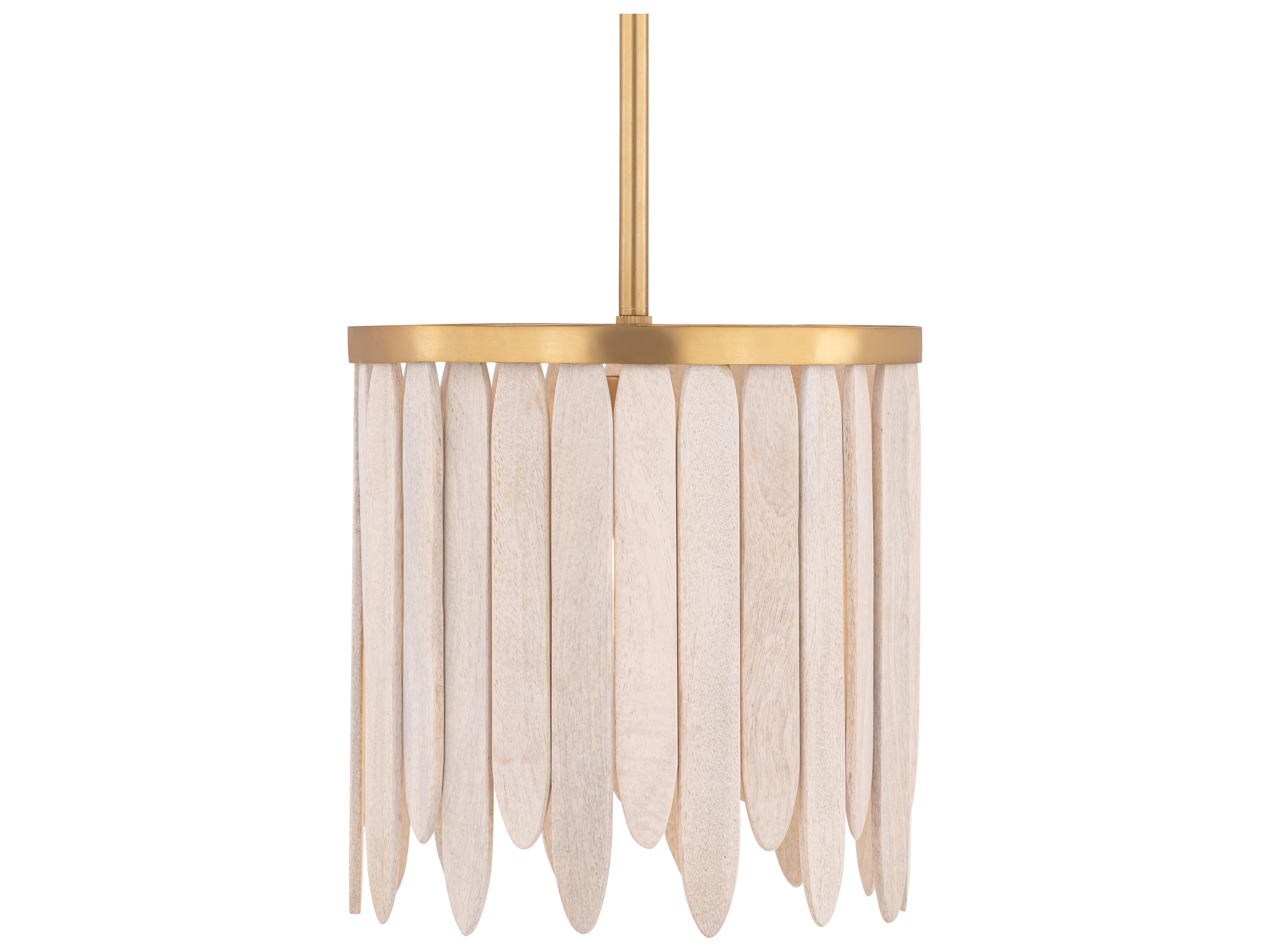 Maxim Lighting Marimba 1- Light Weathered White Drum Chandelier