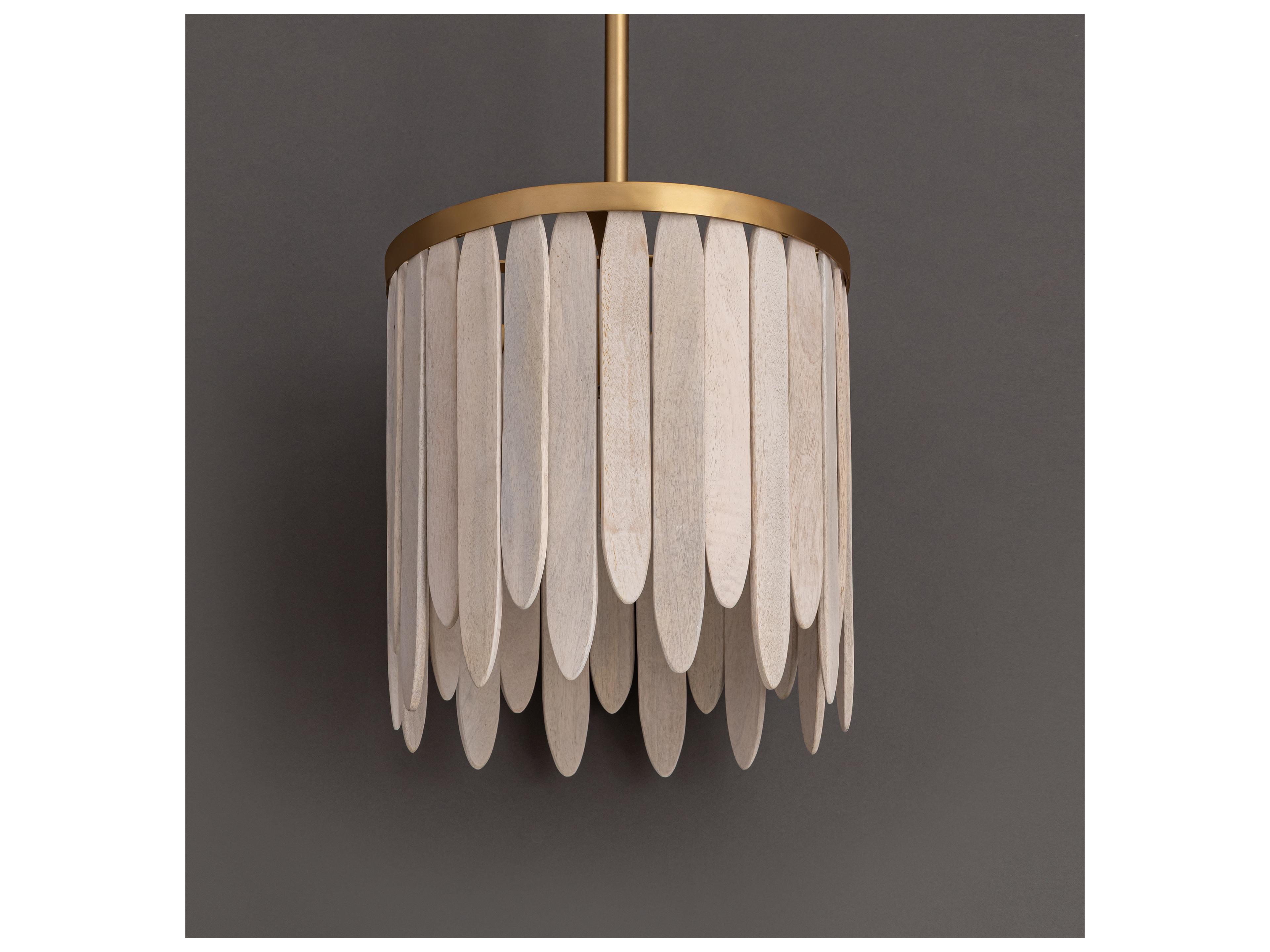 Maxim Lighting Marimba 1- Light Weathered White Drum Chandelier