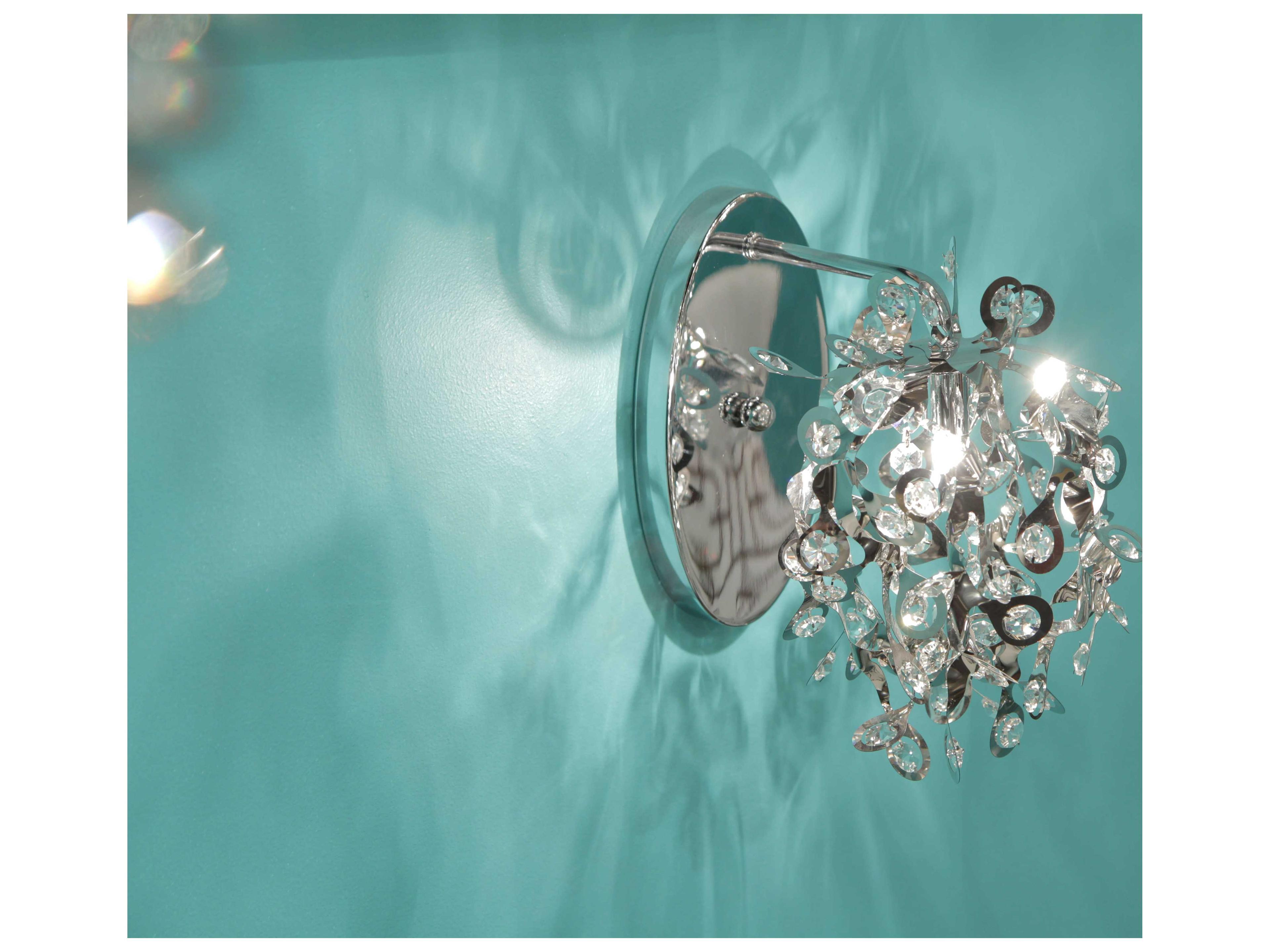 Maxim Lighting Comet 1-Light Polished Chrome Crystal Glass Wall Sconce