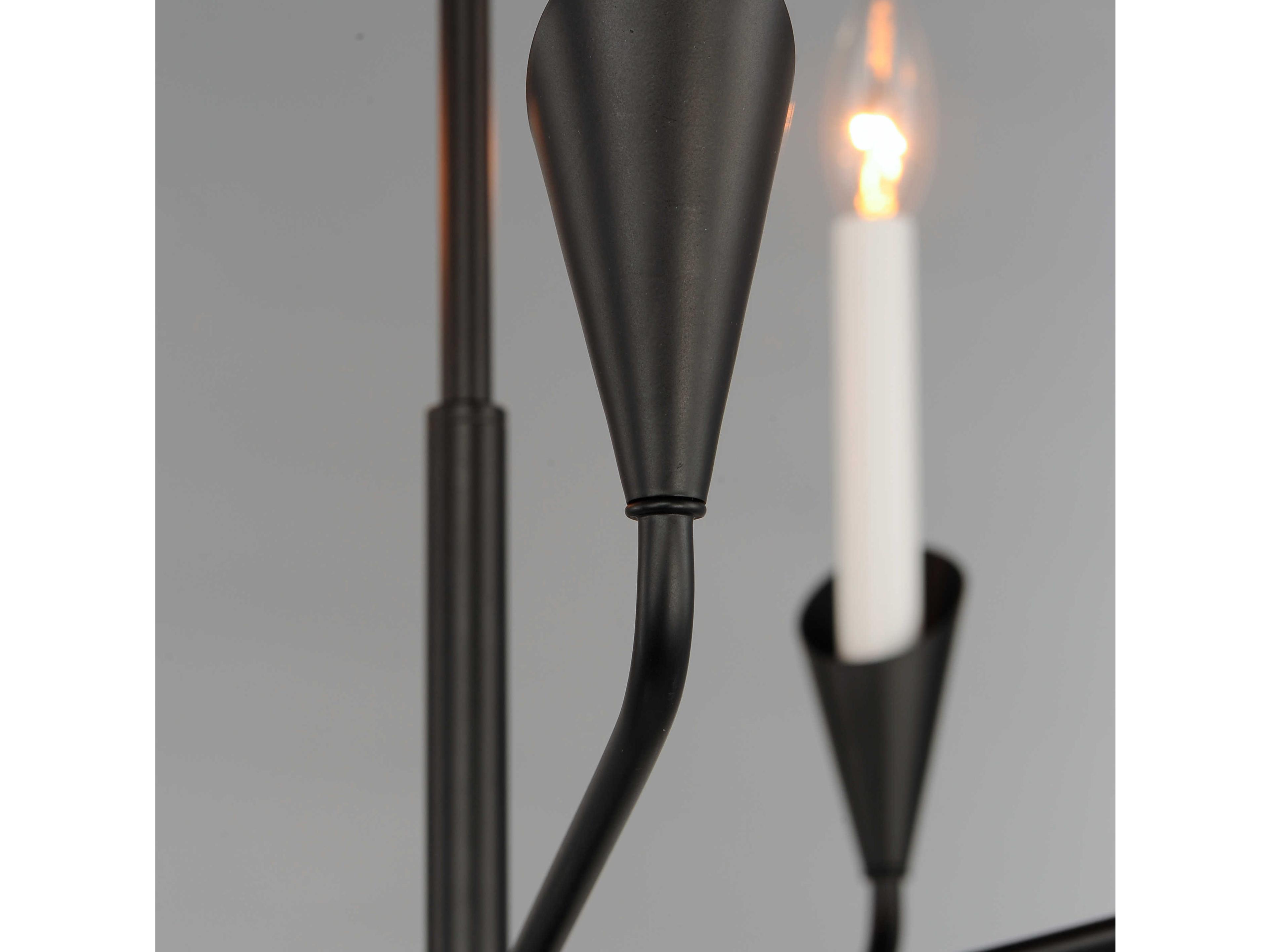 Maxim Lighting Calyx 5-Light Black Candelabra Chandelier