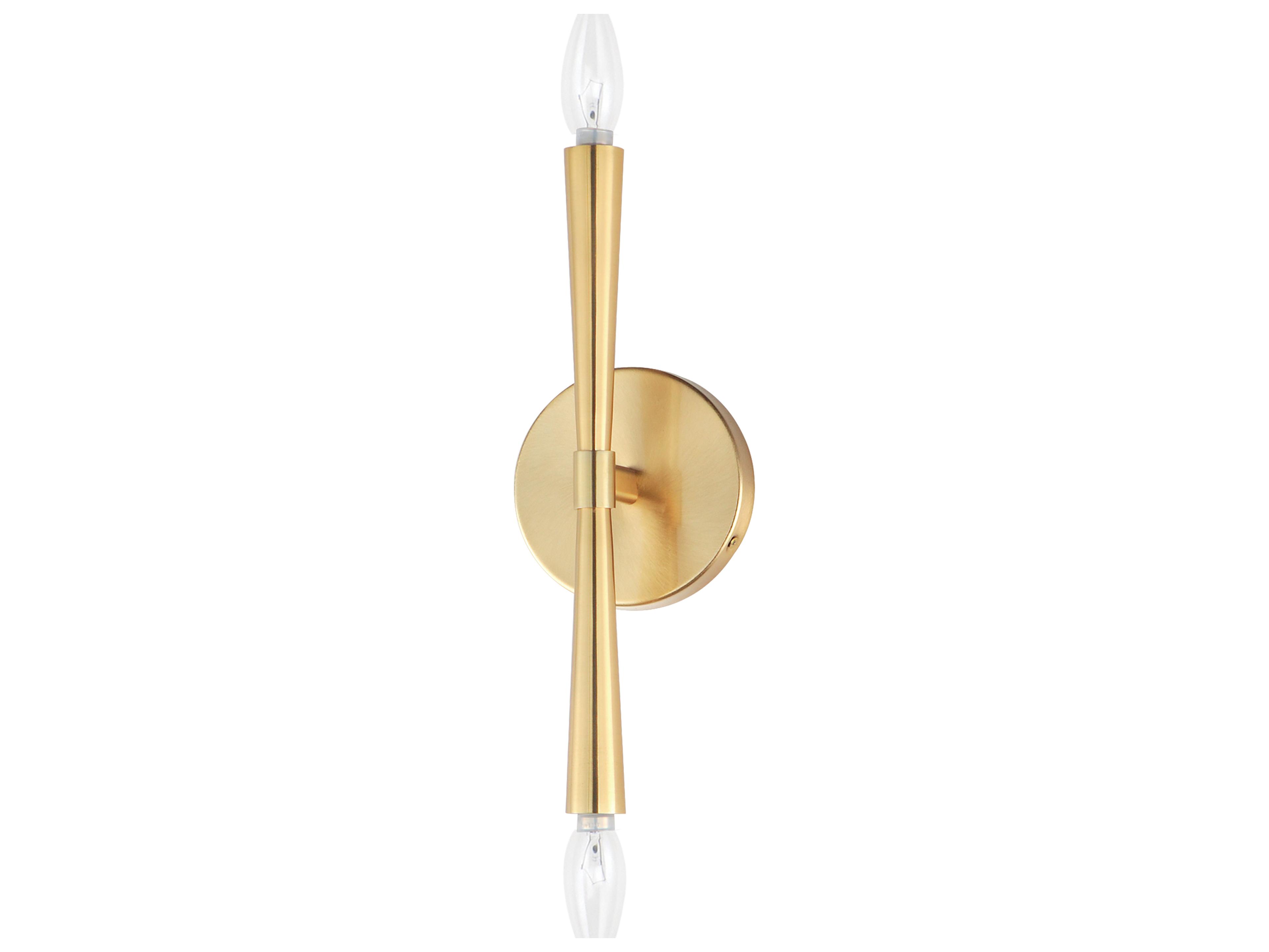 Rome 2- Light Satin Brass Wall Sconce