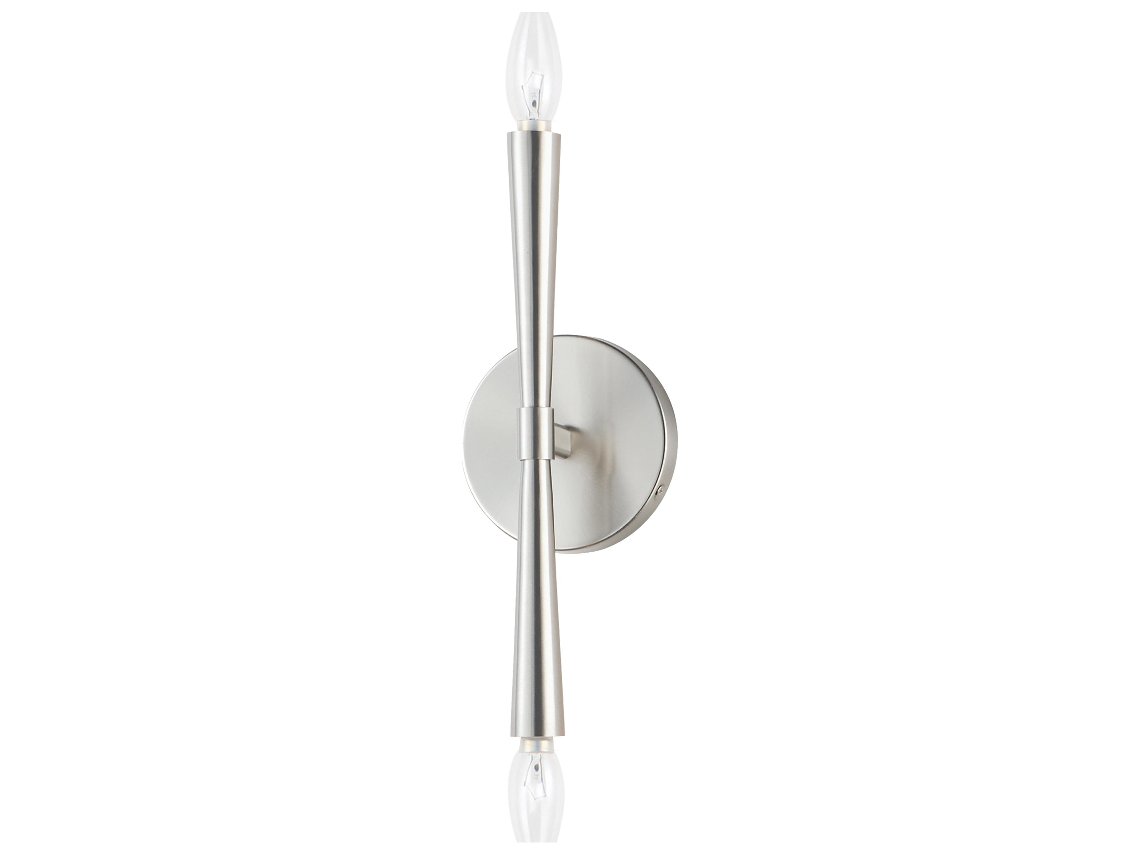 Rome 2- Light Satin Nickel Wall Sconce