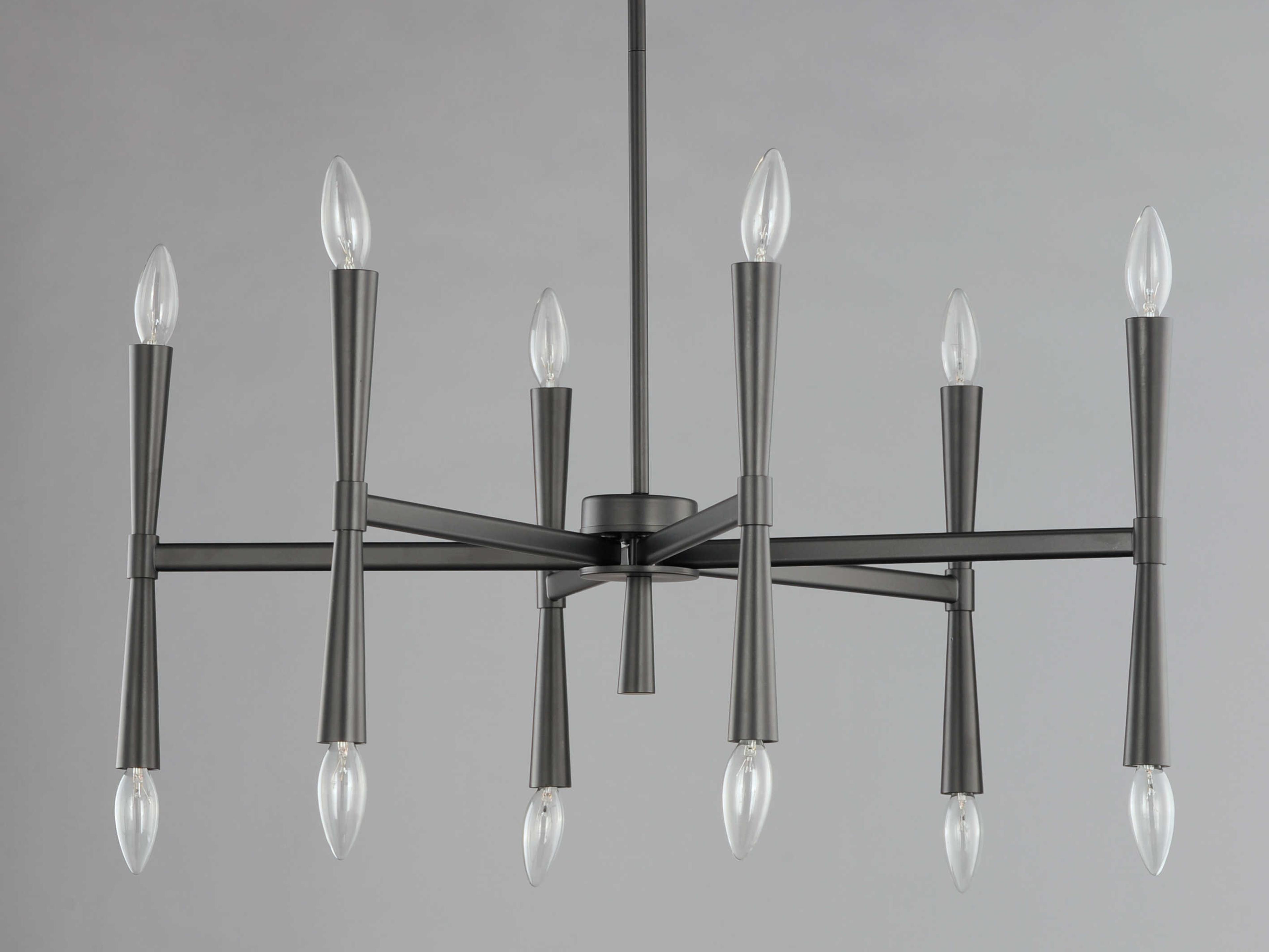 Maxim Lighting Rome 12-Light Black Candelabra Chandelier