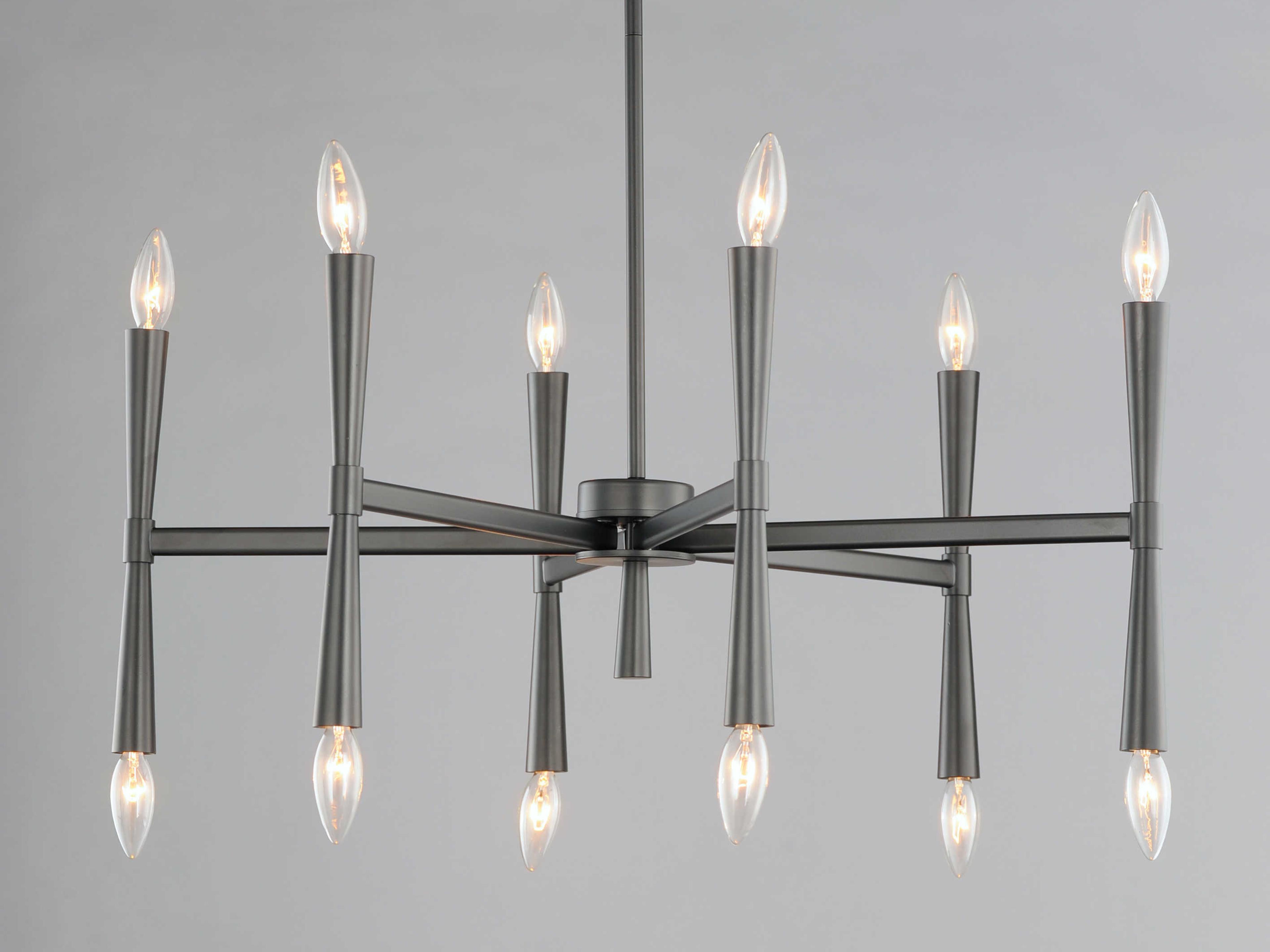 Maxim Lighting Rome 12-Light Black Candelabra Chandelier