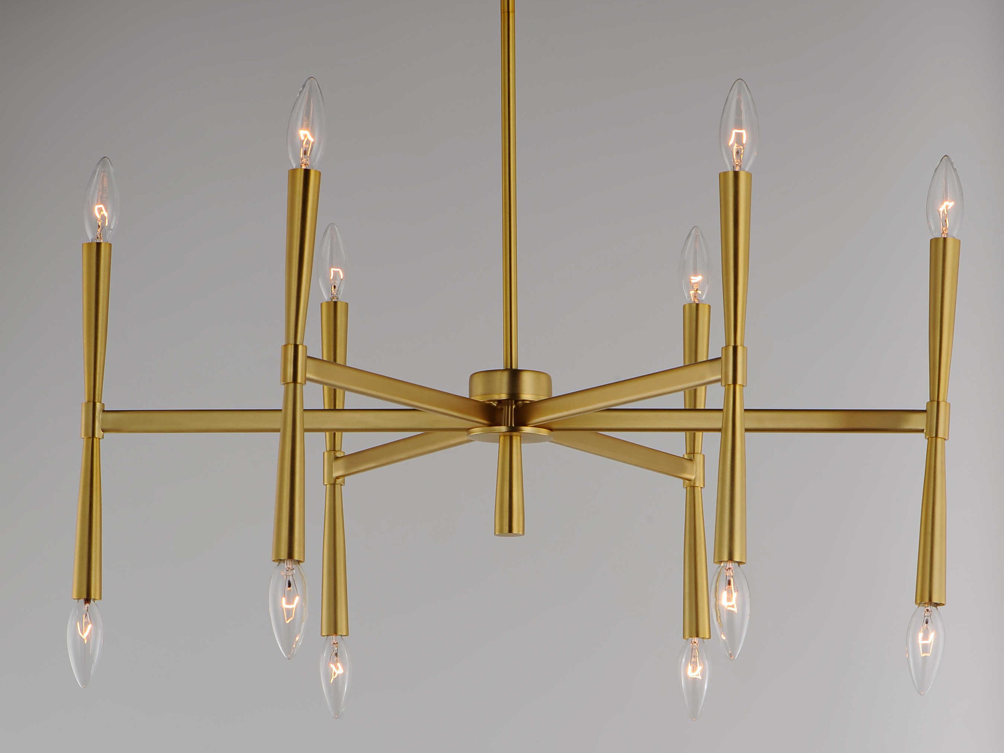 Maxim Lighting Rome 12-Light Satin Brass Candelabra Chandelier