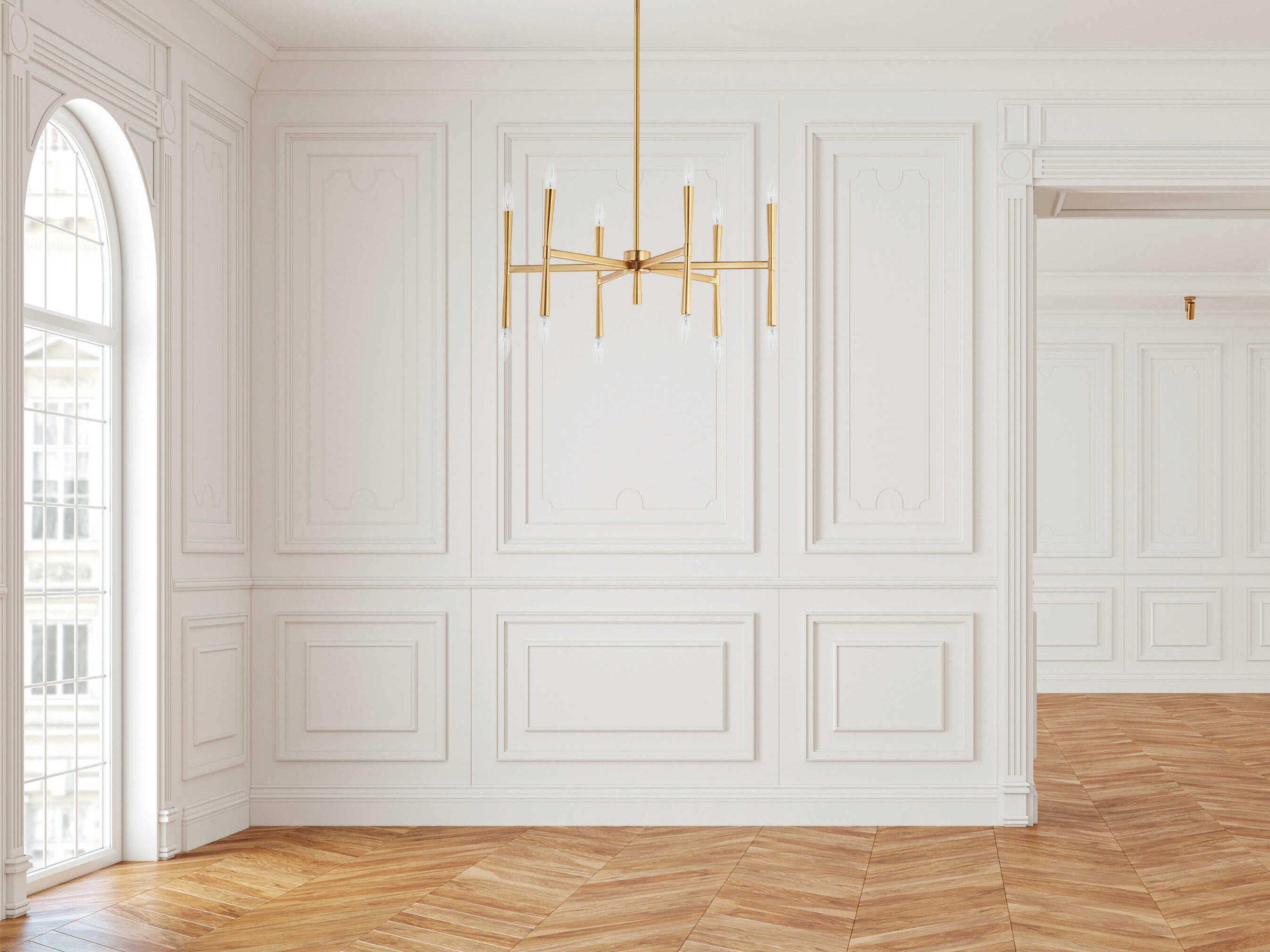 Maxim Lighting Rome 12-Light Satin Brass Candelabra Chandelier