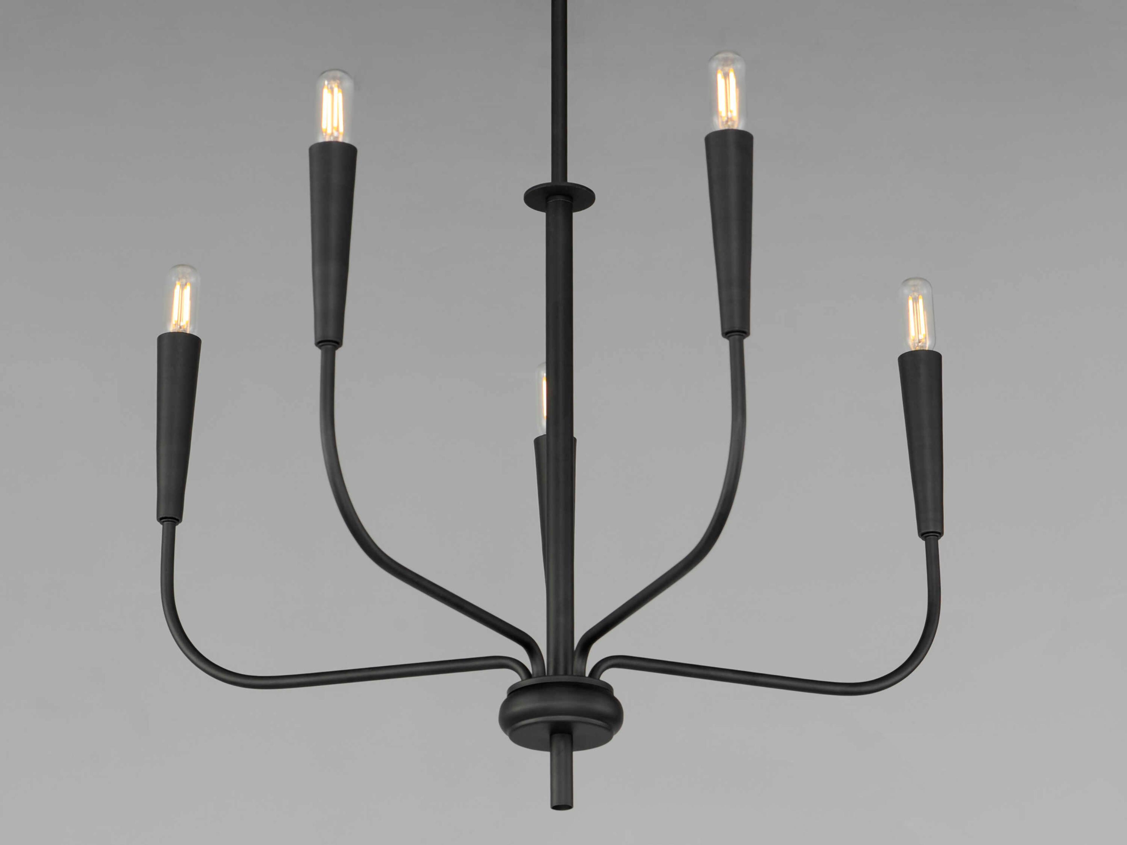 Maxim Lighting Vela 5-Light Black Candelabra Chandelier