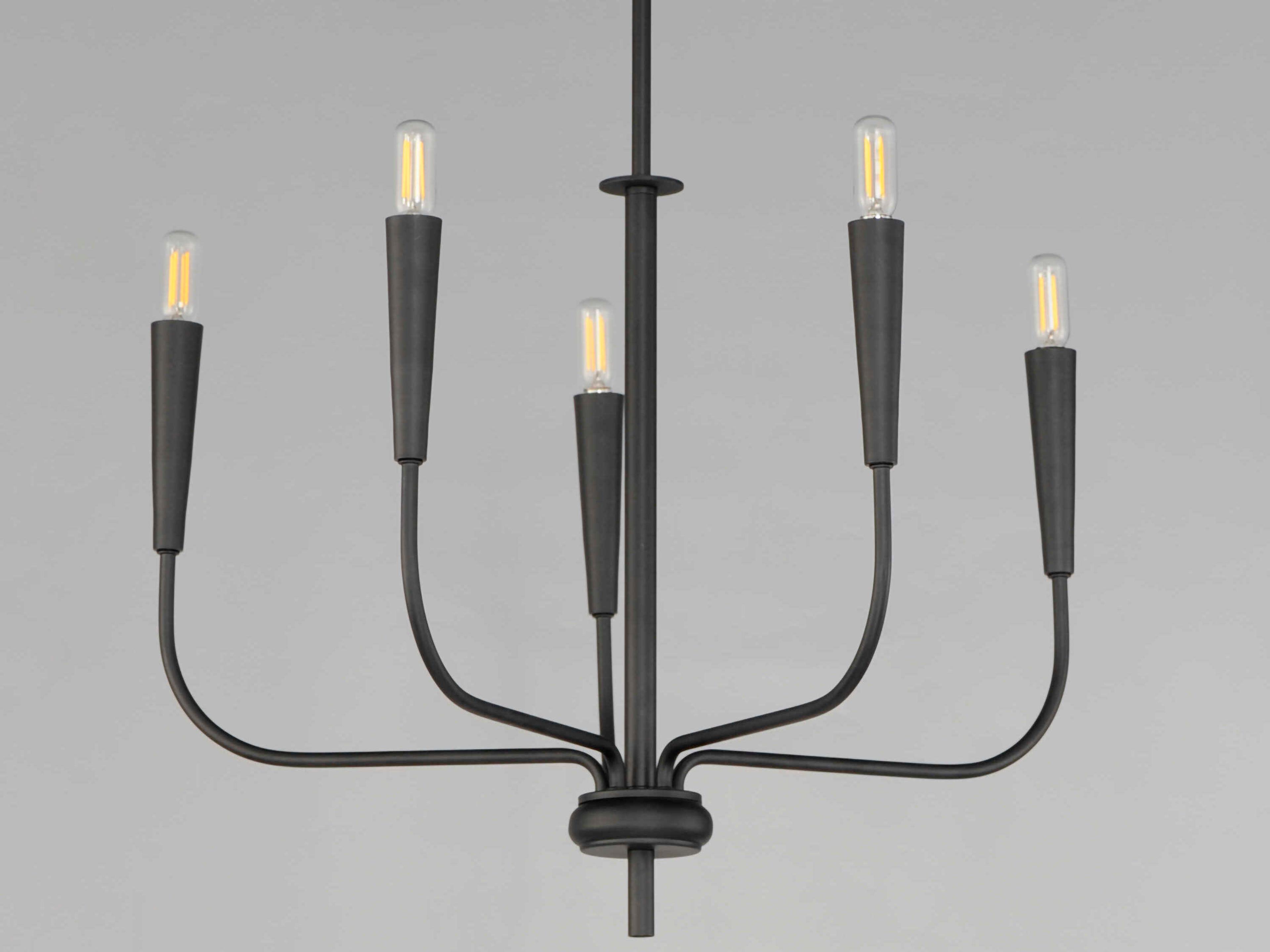 Maxim Lighting Vela 5-Light Black Candelabra Chandelier