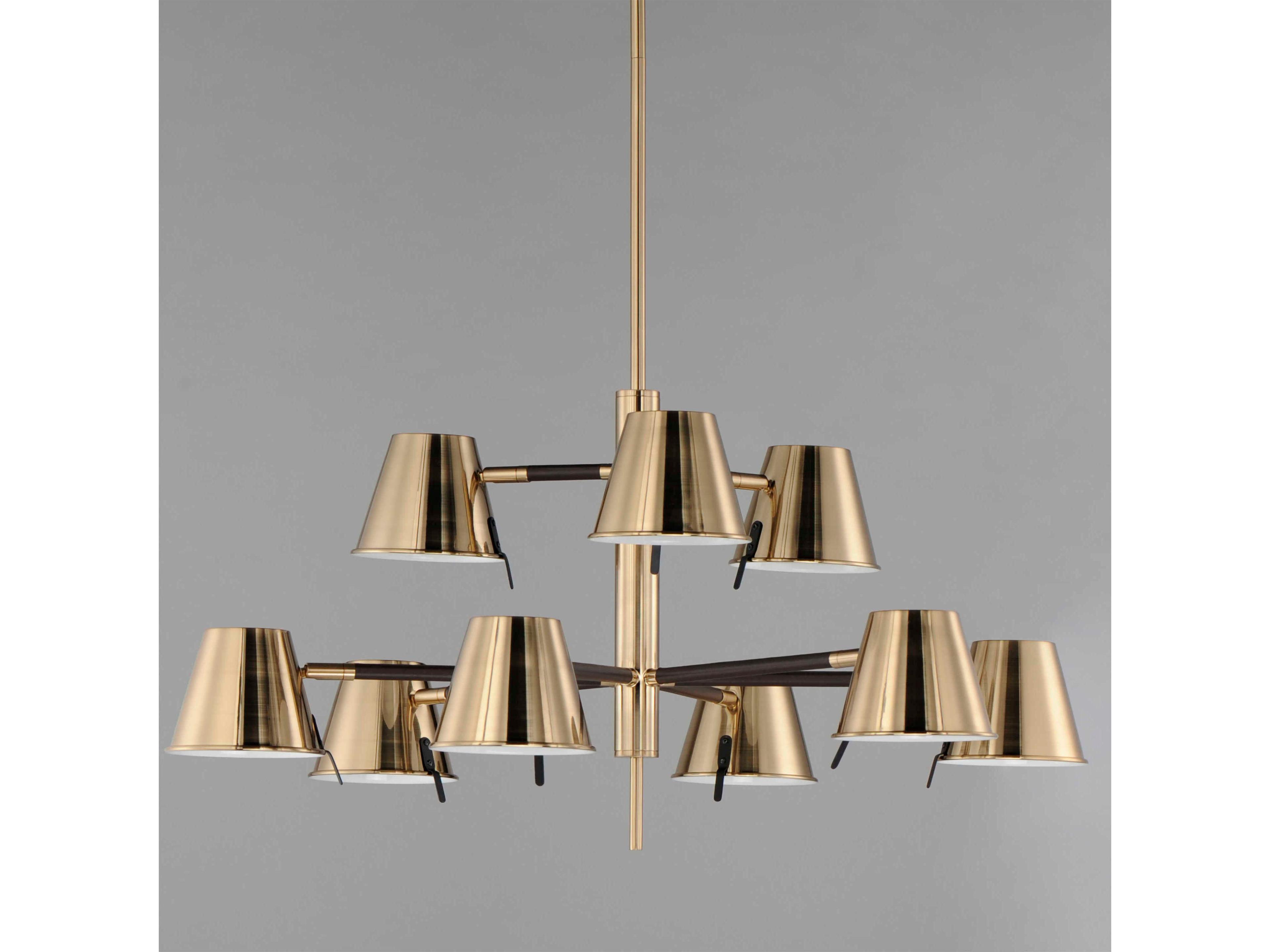 Maxim Lighting Carlo 9-Light Dark Bronze Heritage Brass LED Chandelier
