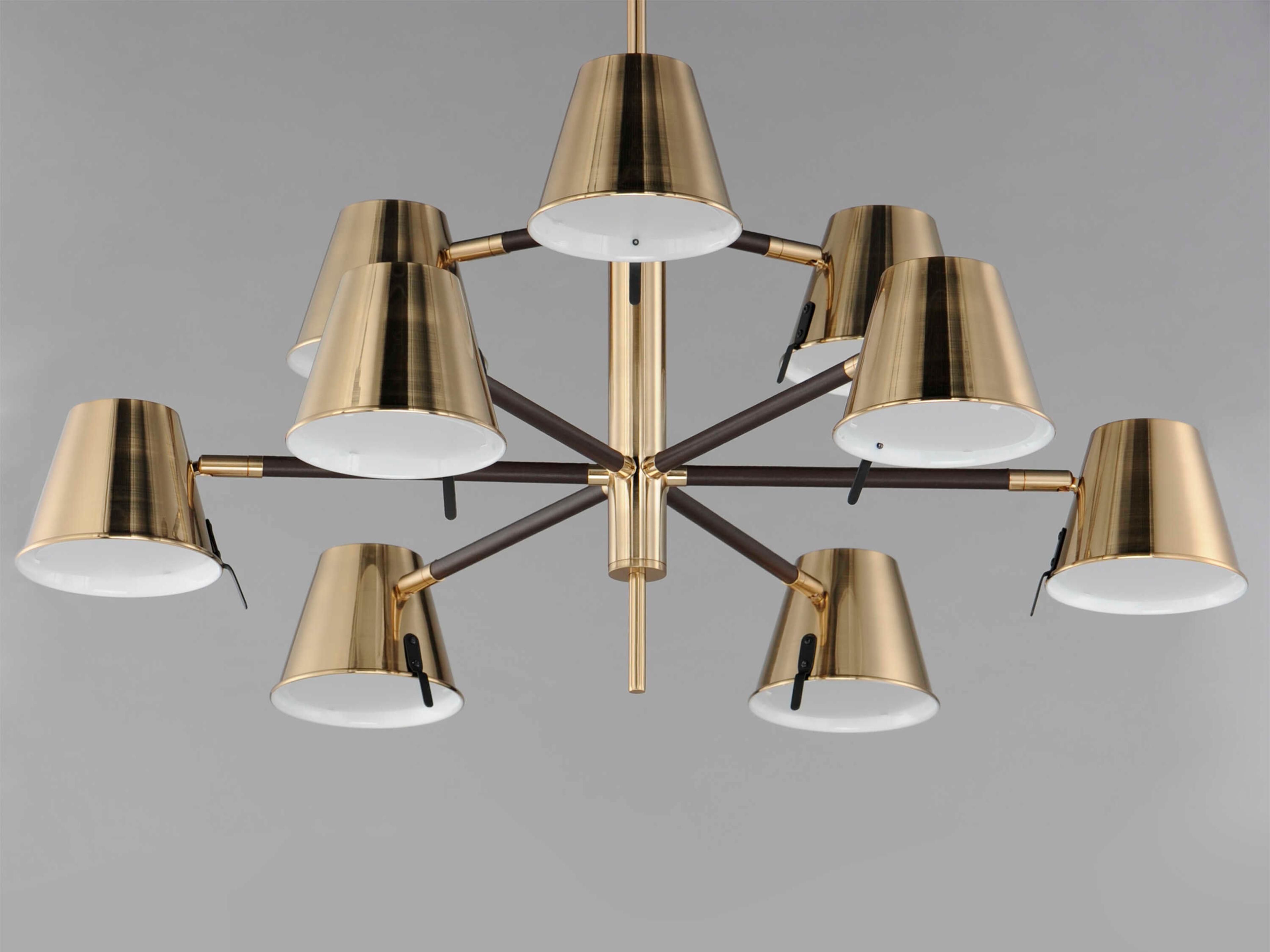 Maxim Lighting Carlo 9-Light Dark Bronze Heritage Brass LED Chandelier