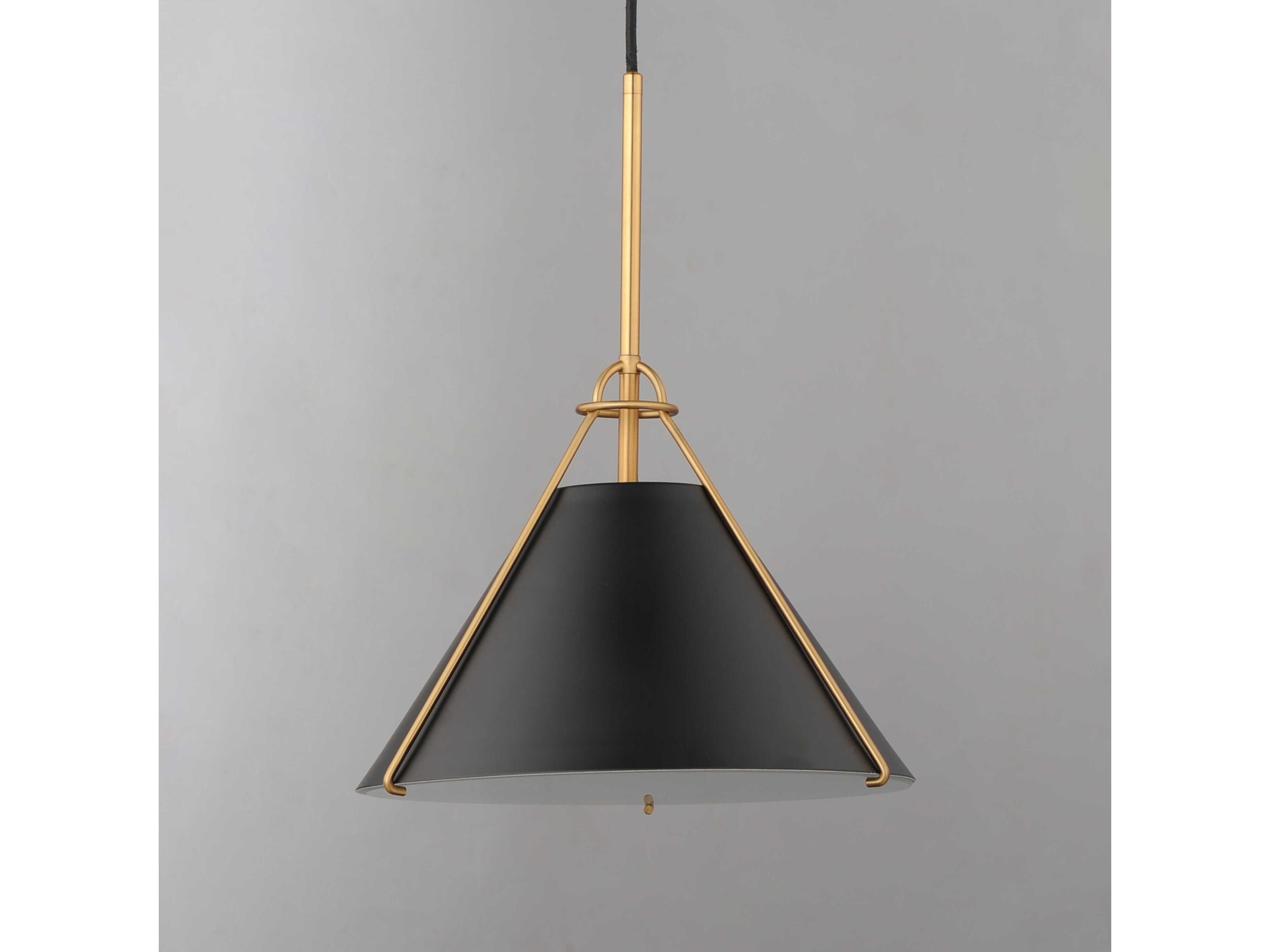 Maxim Lighting Lucas 1-Light Black Natural Aged Brass Pendant