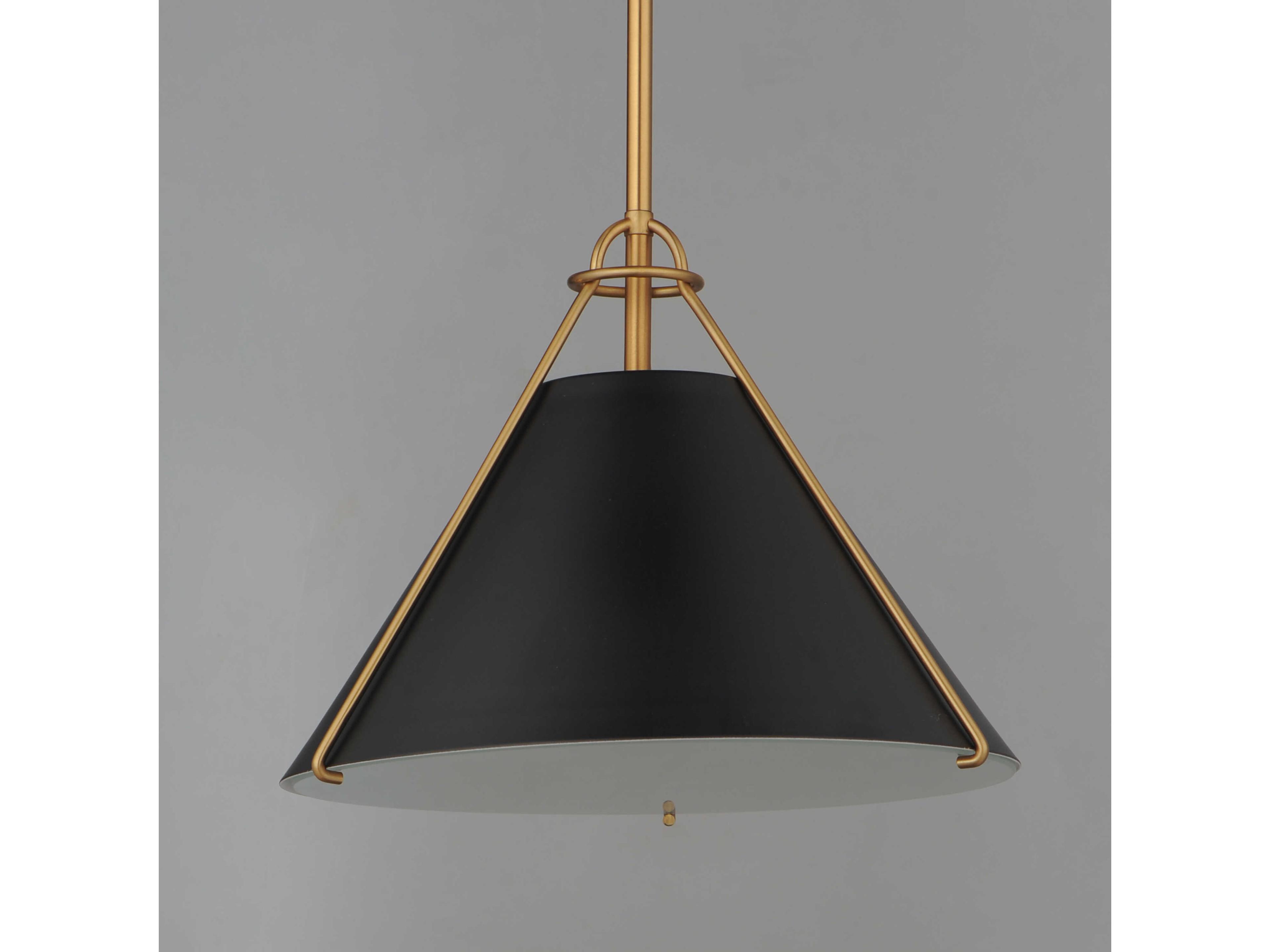 Maxim Lighting Lucas 1-Light Black Natural Aged Brass Pendant