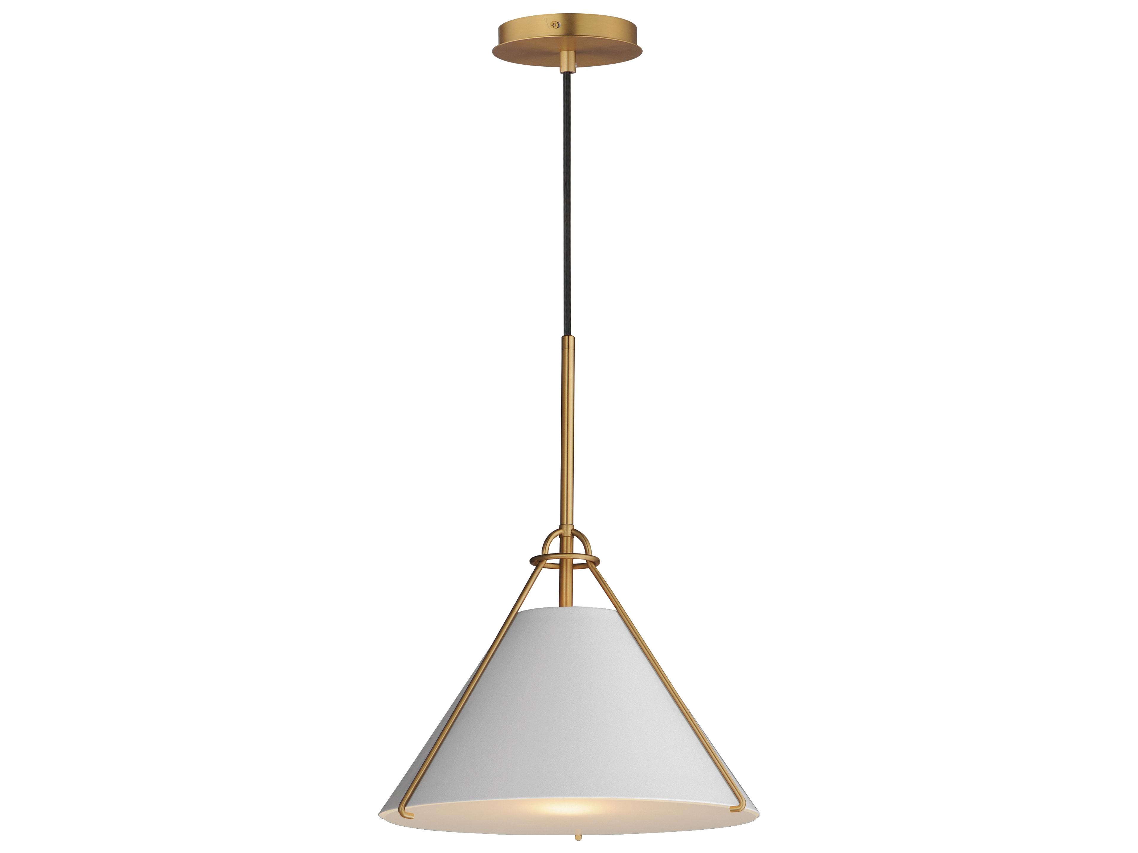 Lucas 1-Light Light French Gray Natural Aged Brass Pendant