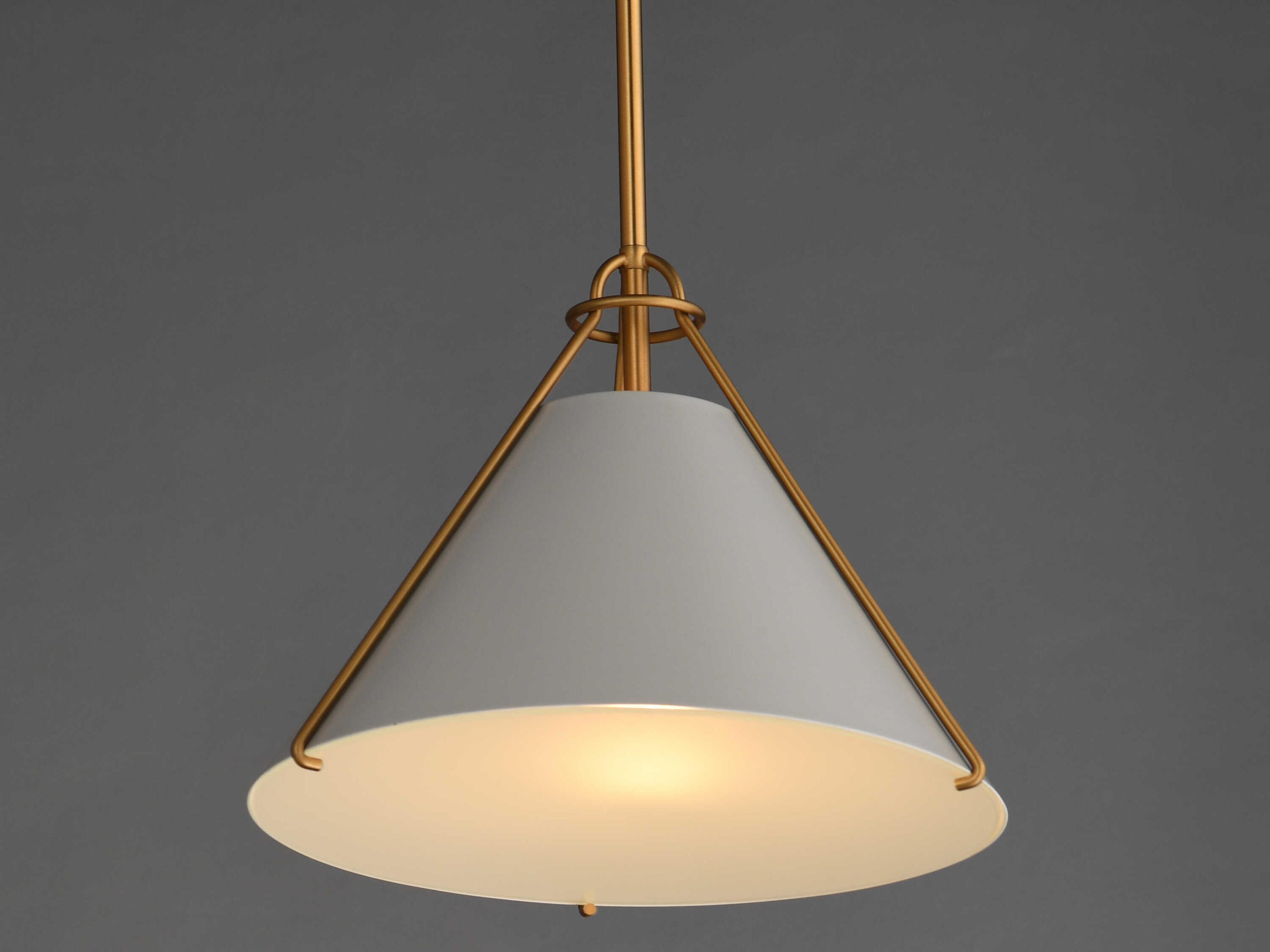 Maxim Lighting Lucas 1-Light Light French Gray Natural Aged Brass Pendant