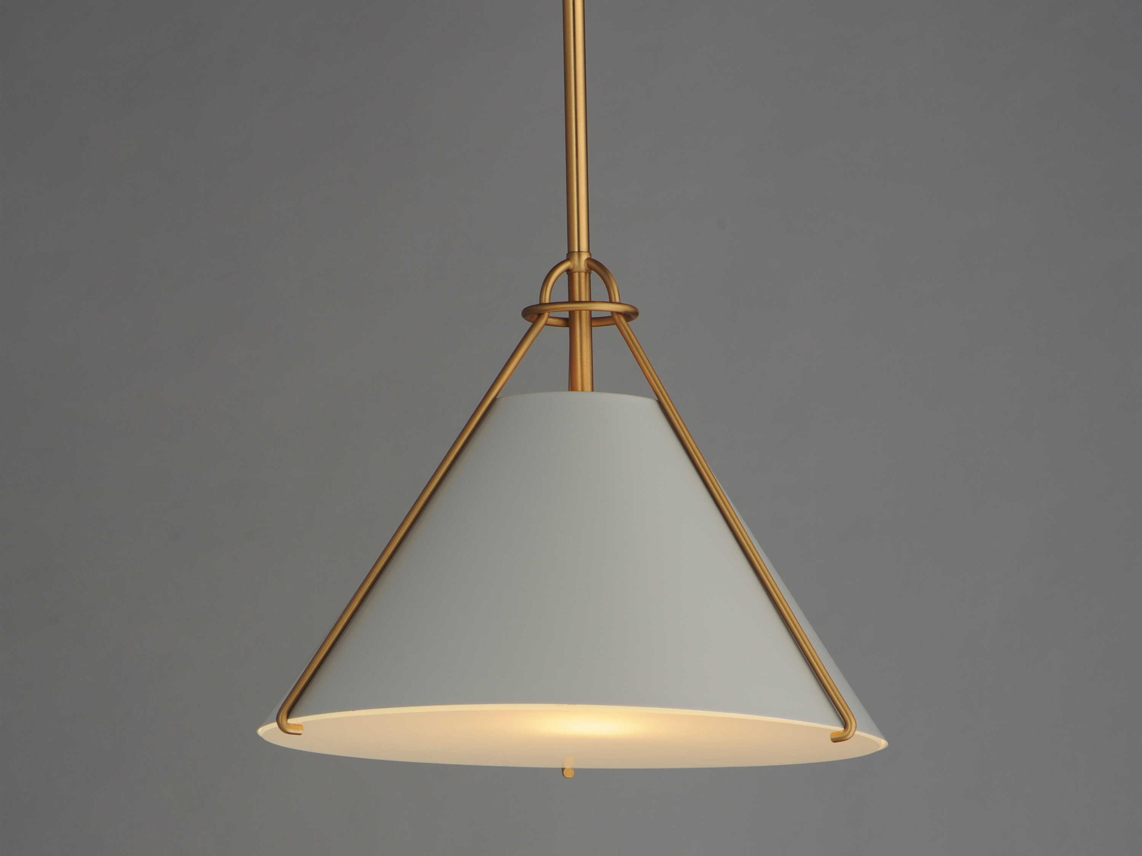 Maxim Lighting Lucas 1-Light Light French Gray Natural Aged Brass Pendant
