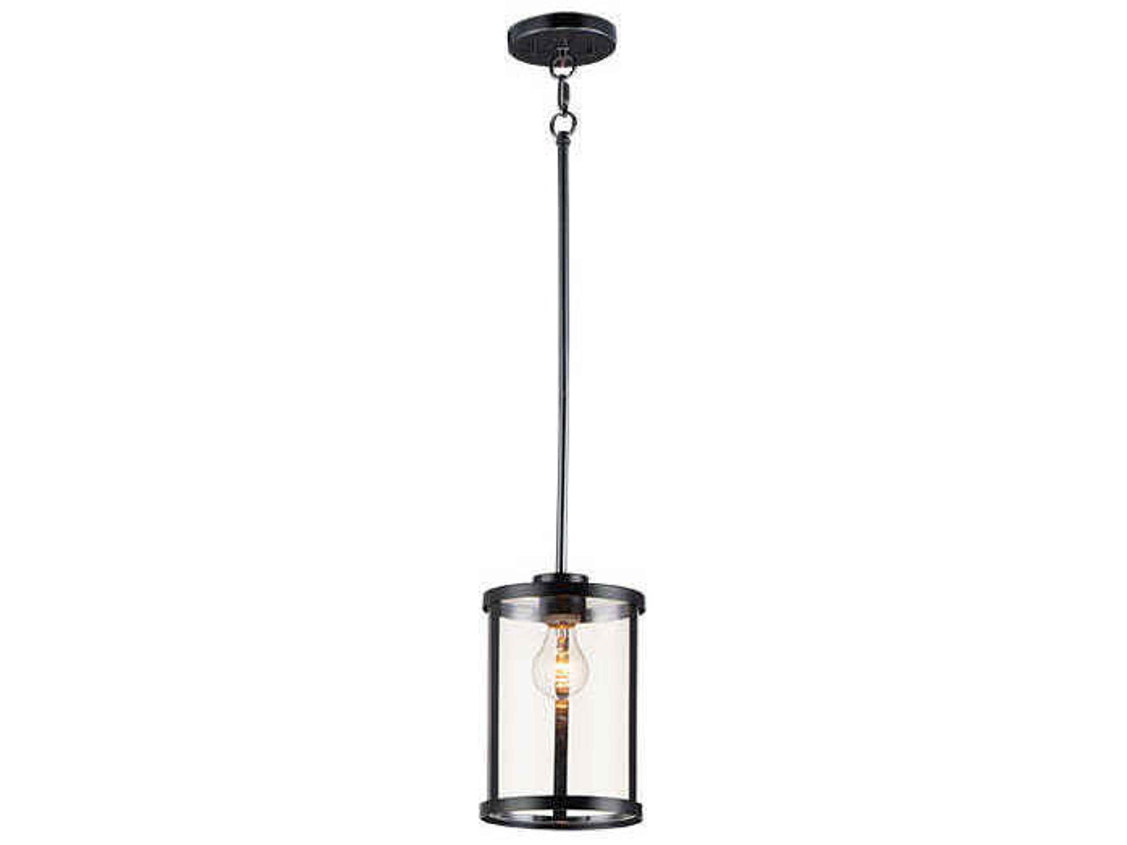 Sentinel 1-Light Black Cylinder Mini Pendant