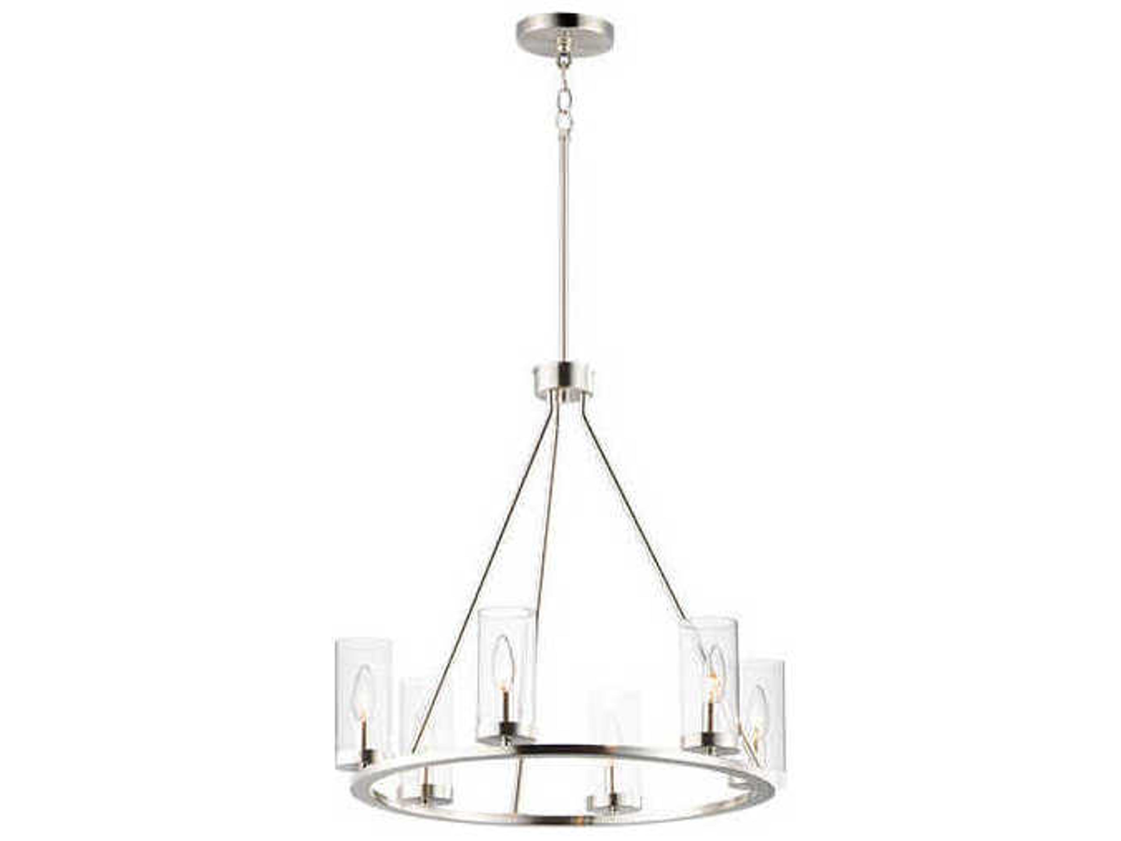 Sentinel 6-Light Satin Nickel Chandelier