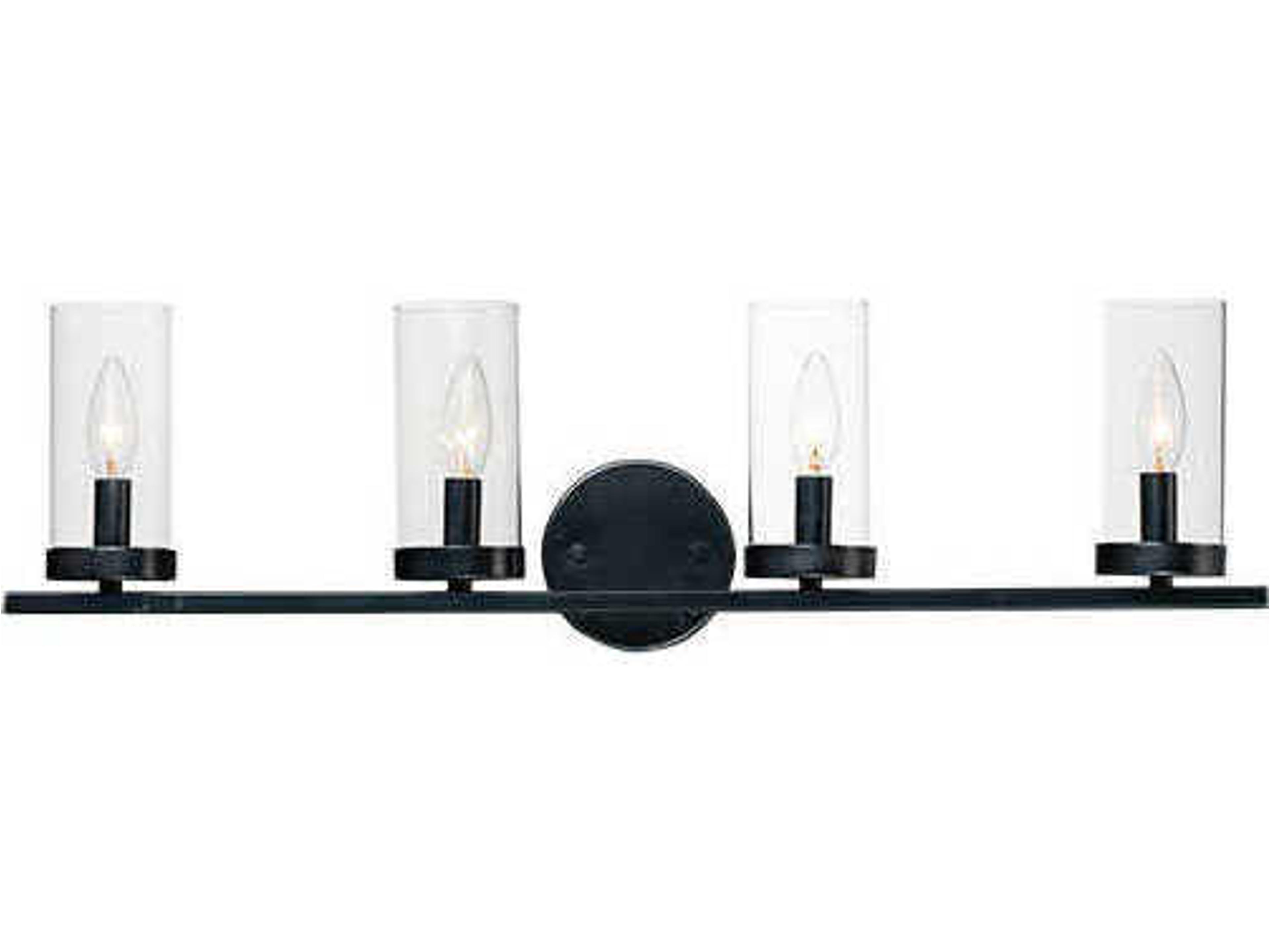 Sentinel 4-Light Black Vanity Light