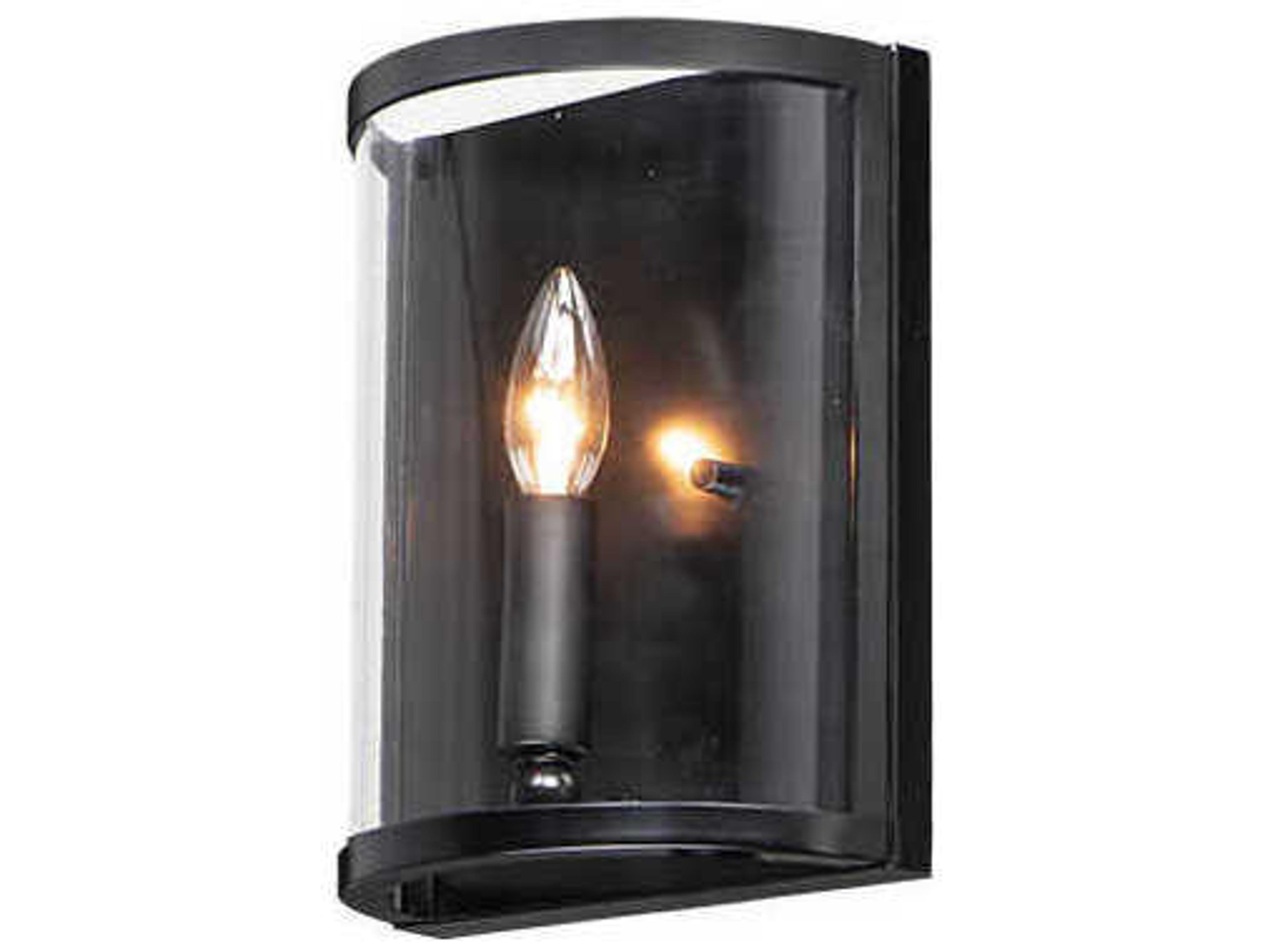Sentinel 1-Light Black Wall Sconce