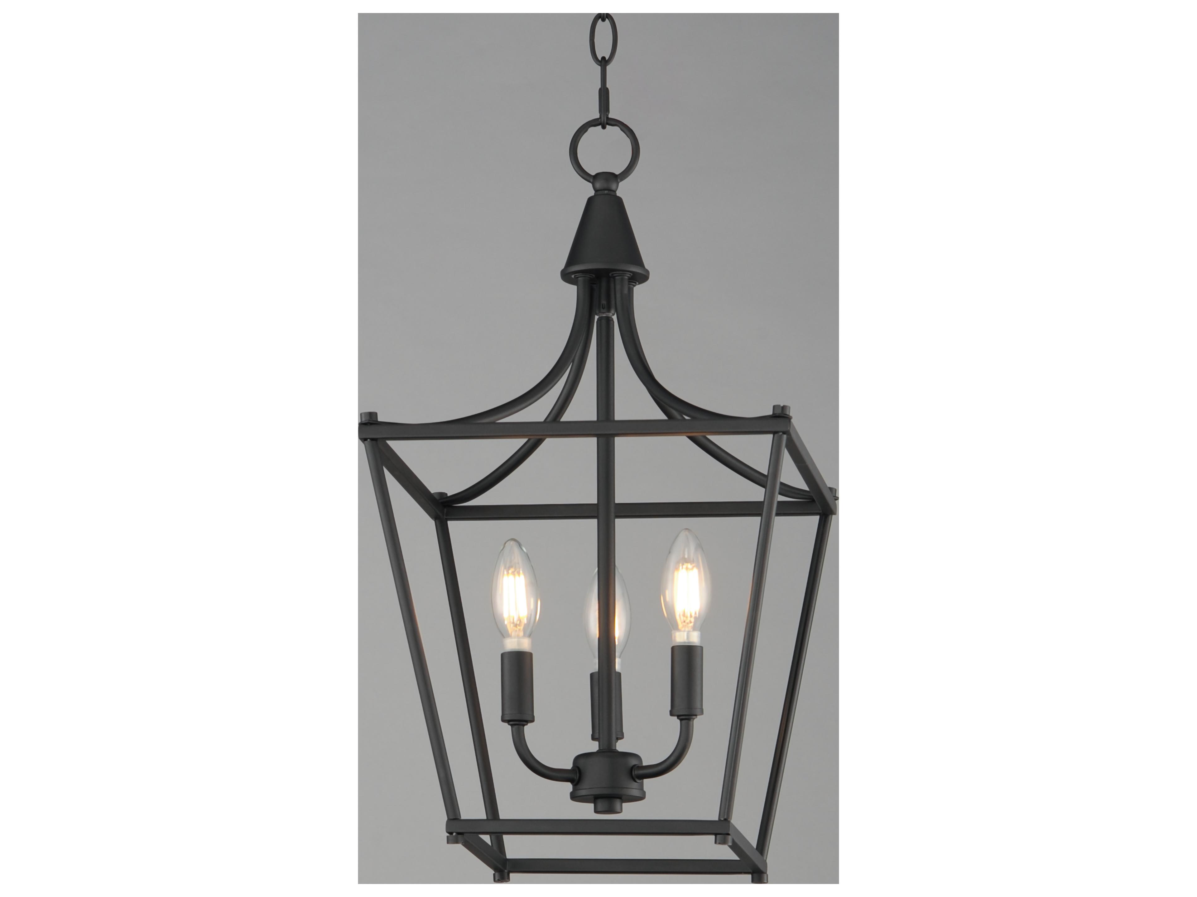 Maxim Lighting Clifton 3- Light Black Traditional Lantern Pendant