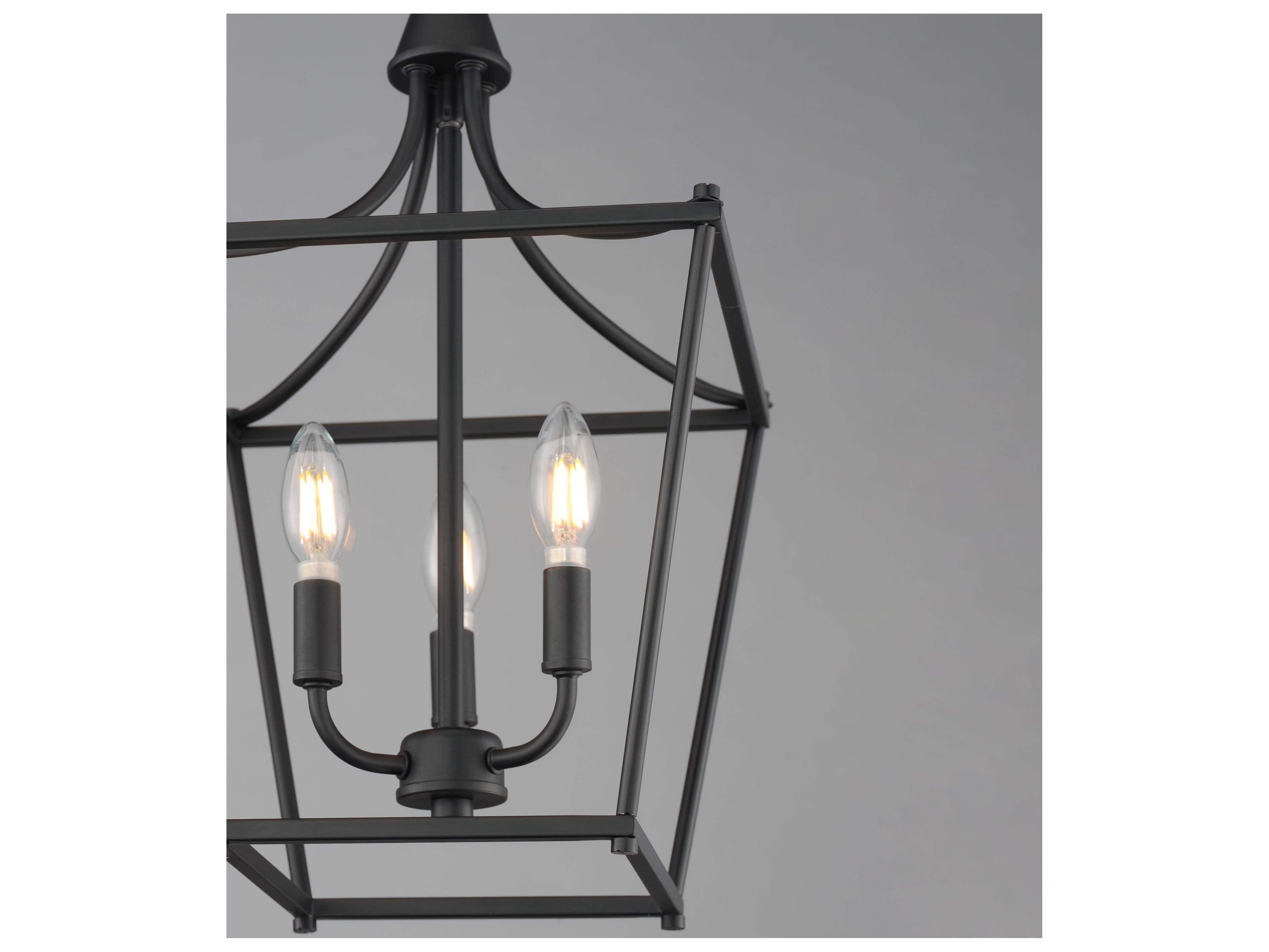 Maxim Lighting Clifton 3- Light Black Traditional Lantern Pendant