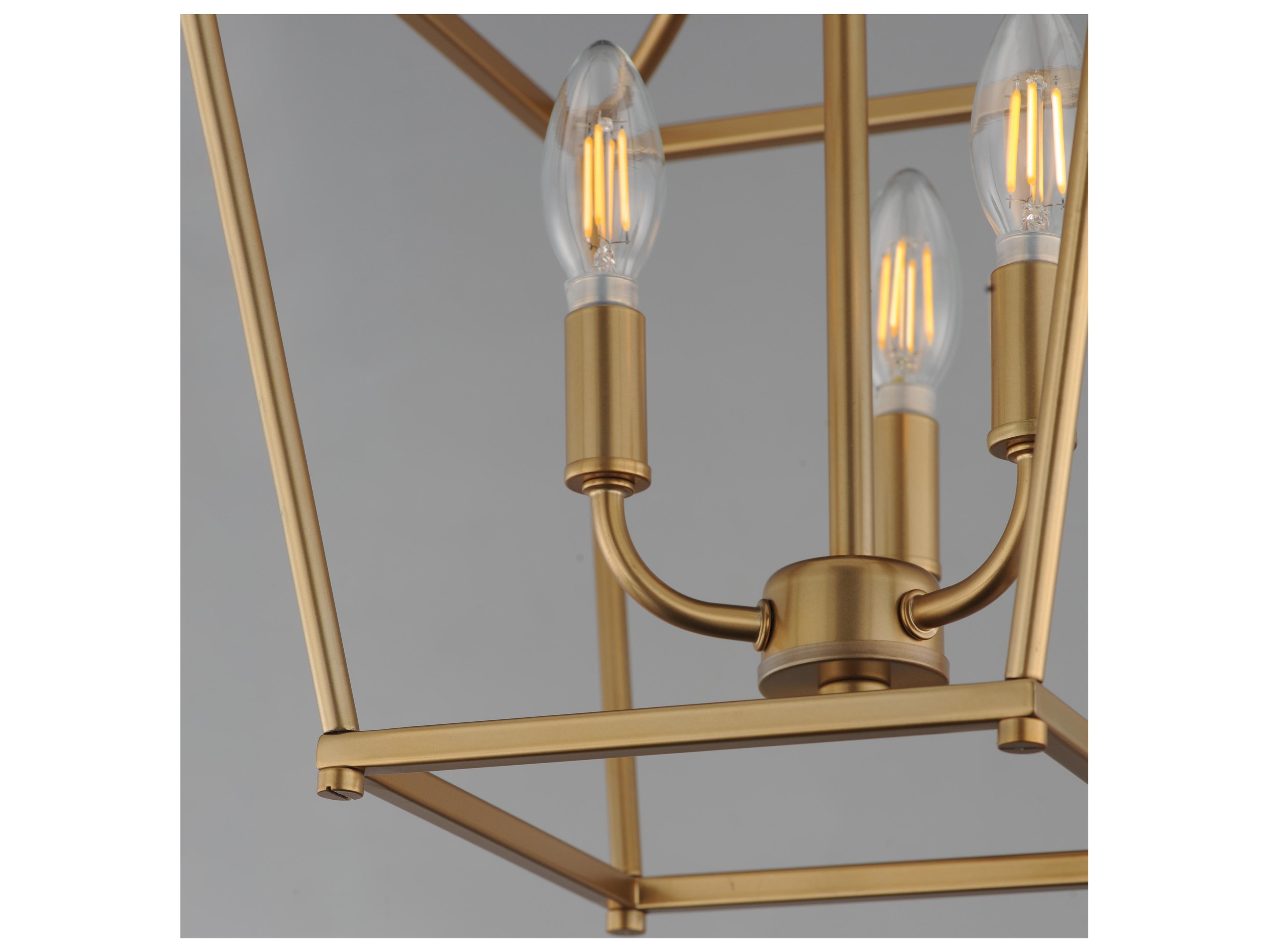 Maxim Lighting Clifton 3- Light Natural Aged Brass Traditional Lantern Pendant