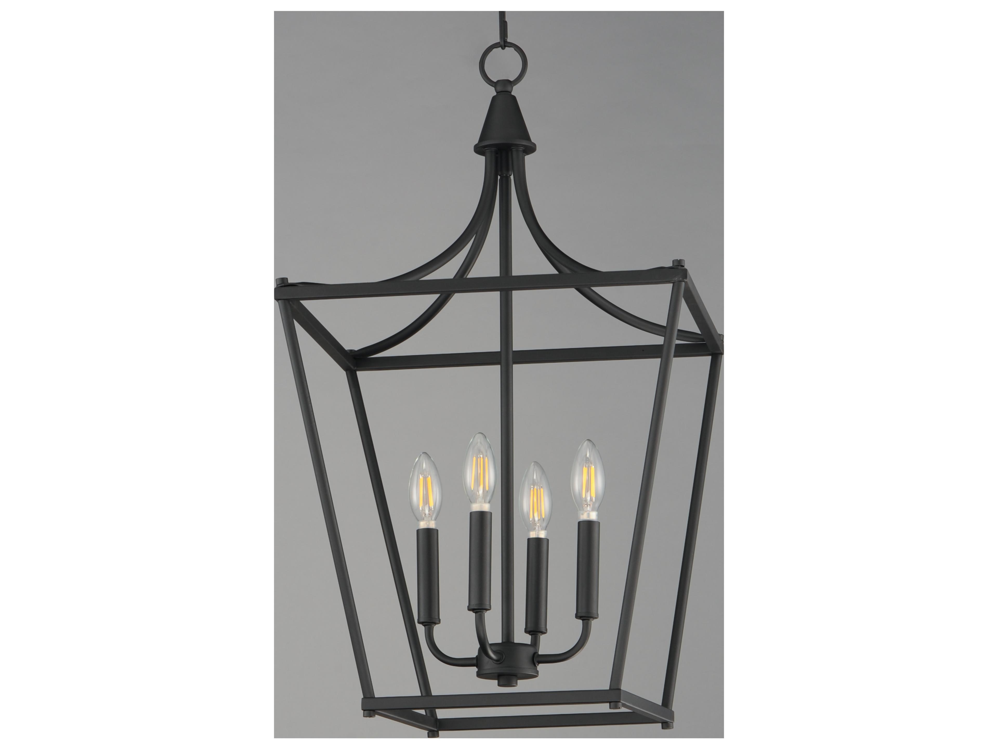 Maxim Lighting Clifton 4- Light Black Traditional Lantern Pendant