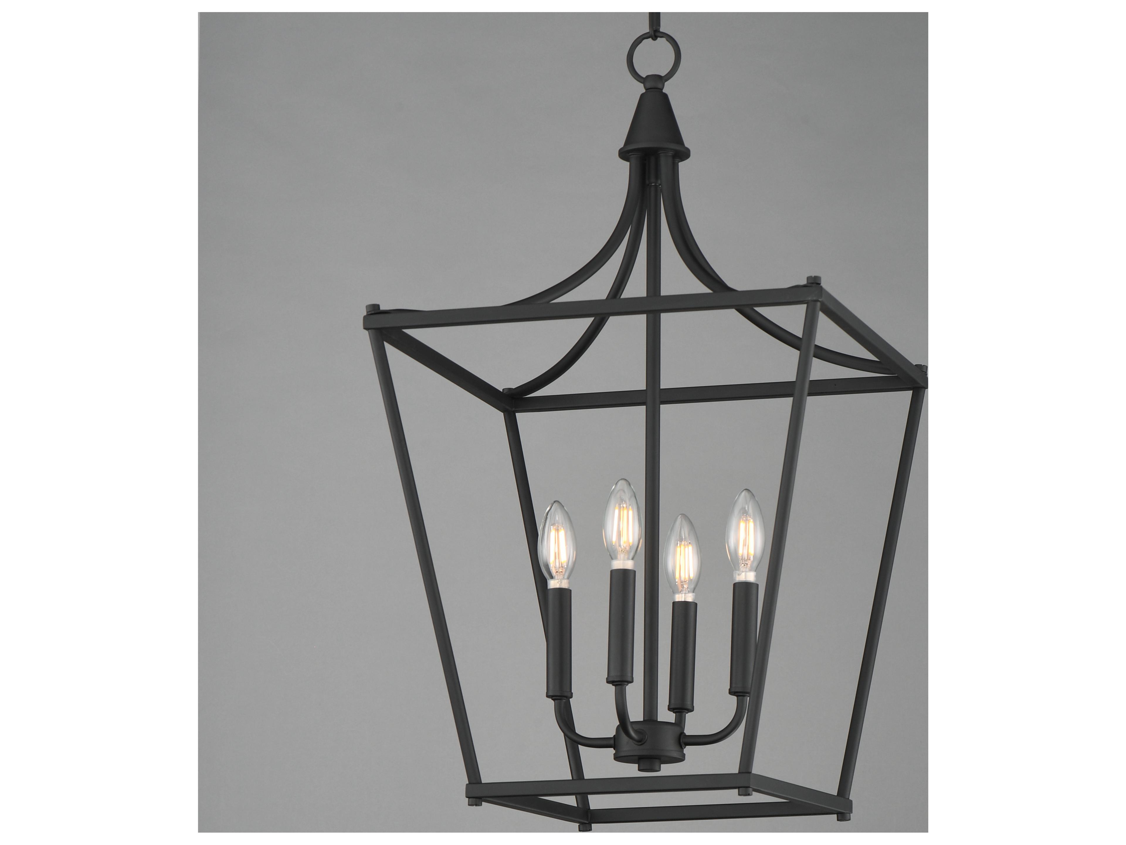 Maxim Lighting Clifton 4- Light Black Traditional Lantern Pendant