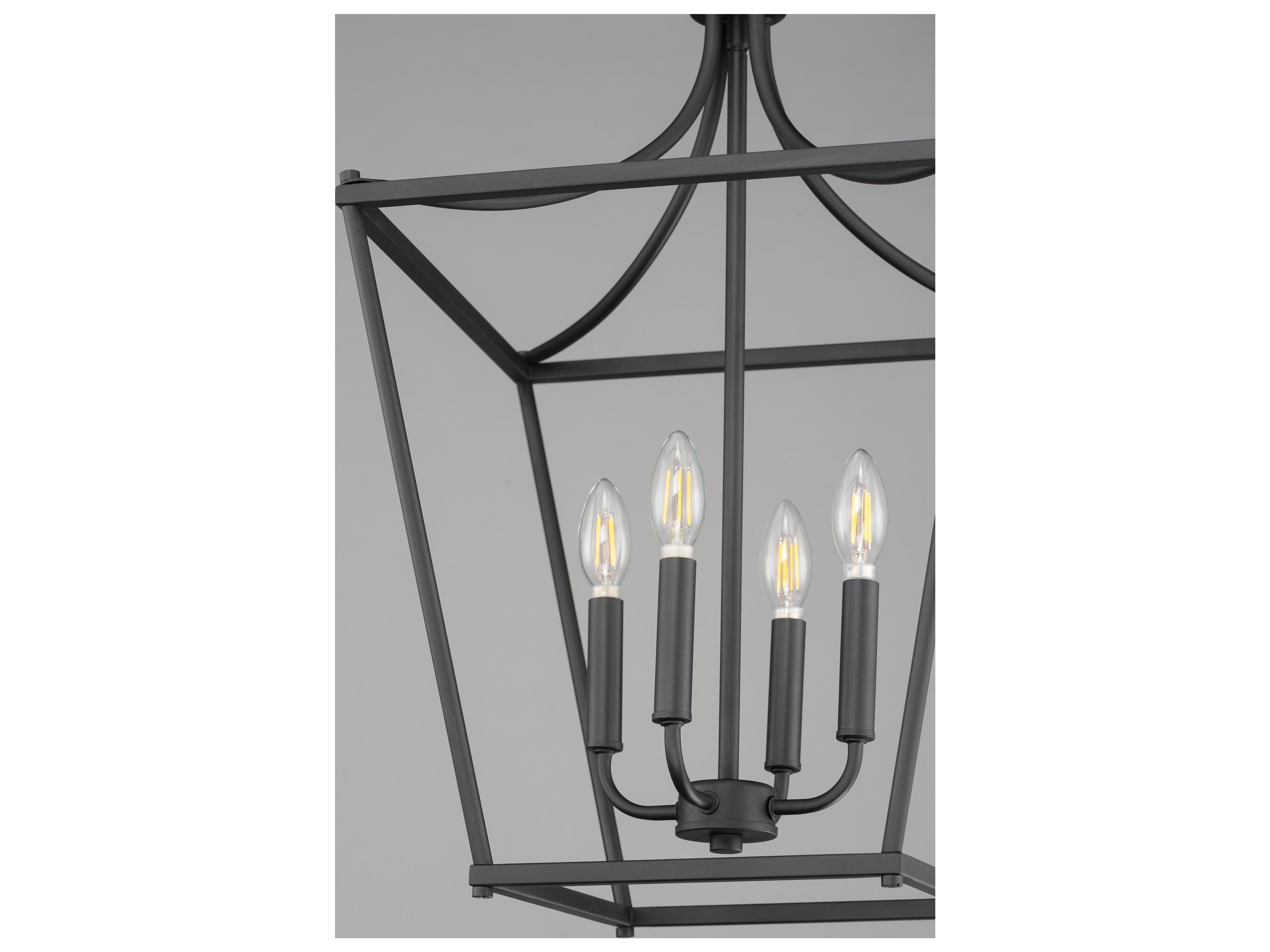 Maxim Lighting Clifton 4- Light Black Traditional Lantern Pendant
