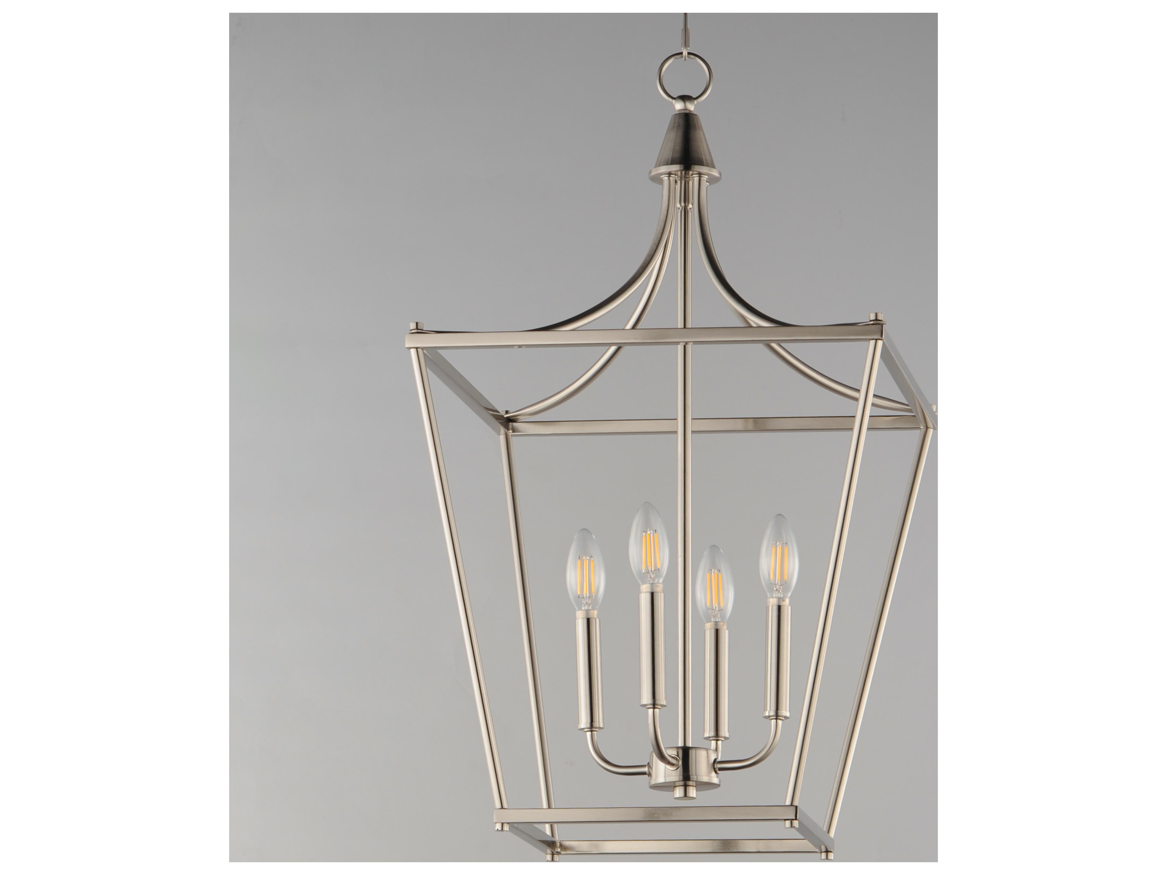 Maxim Lighting Clifton 4- Light Satin Nickel Traditional Lantern Pendant