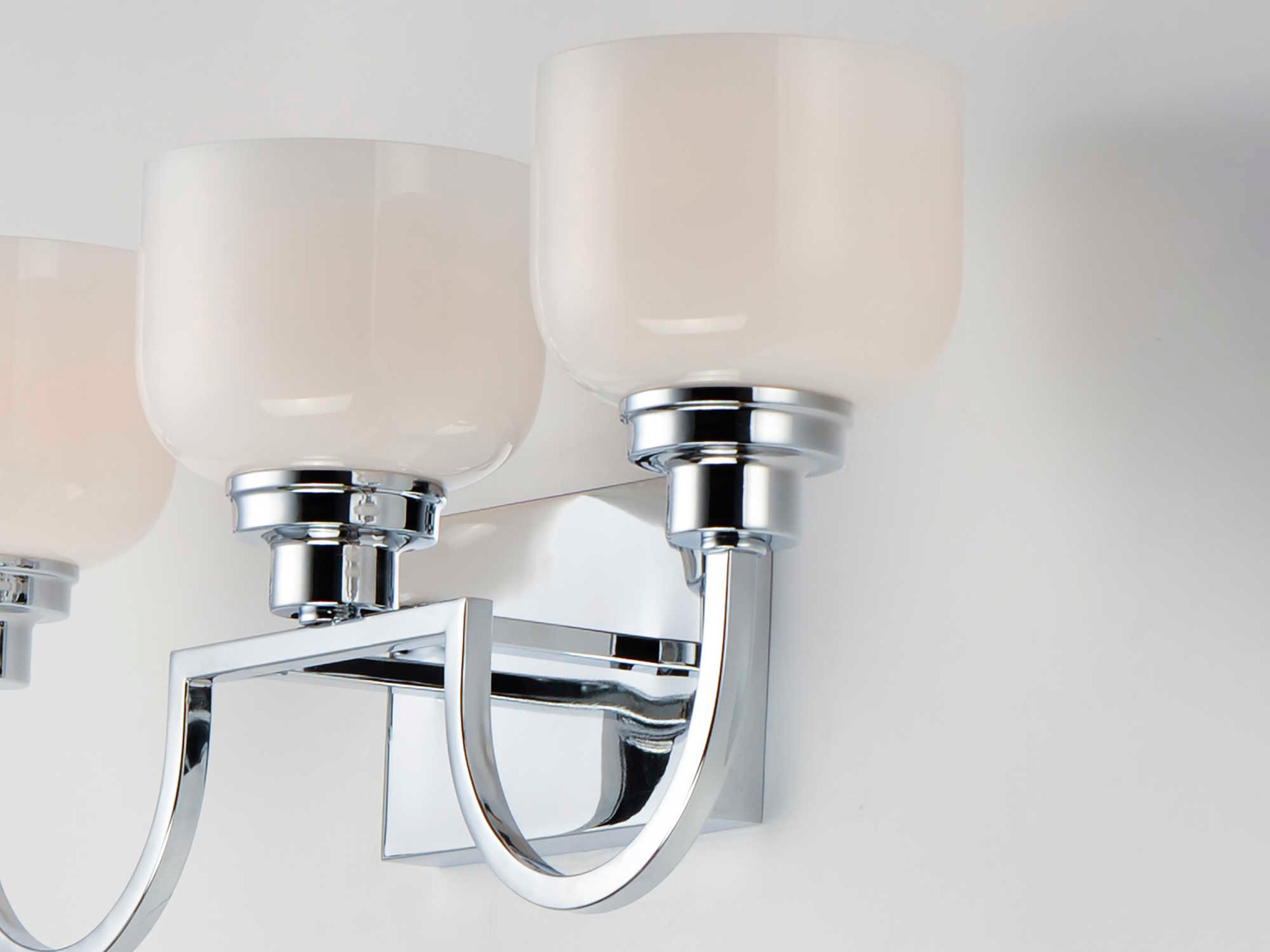 Maxim Lighting Swale 3-Light Polished Chrome Glass Vanity Light