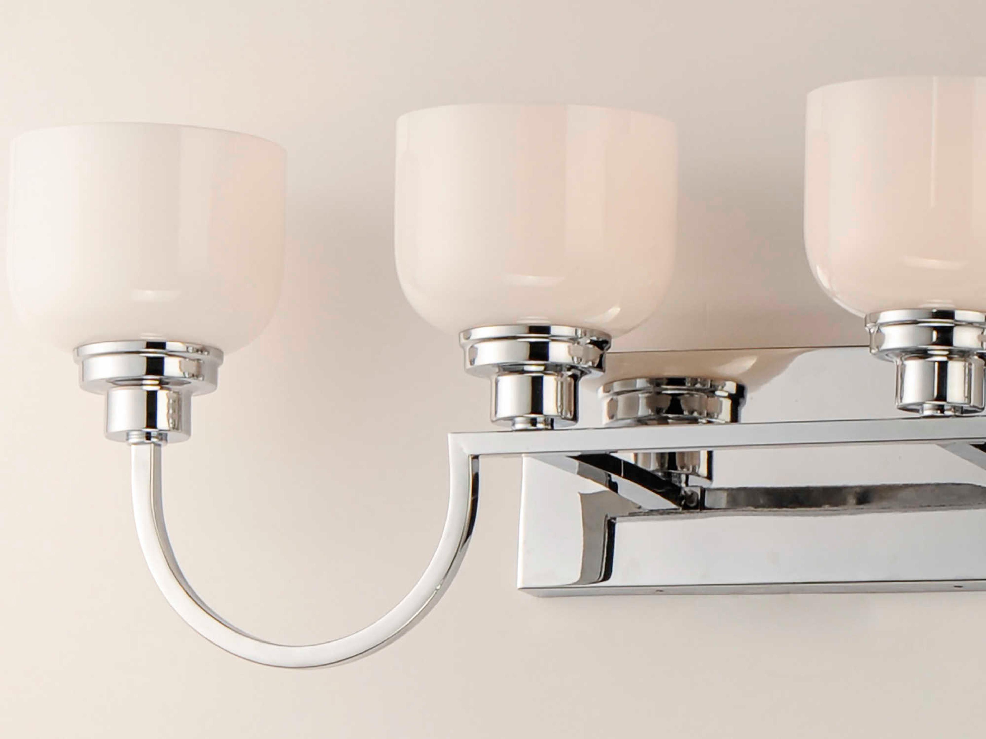 Maxim Lighting Swale 4-Light Polished Chrome Glass Vanity Light