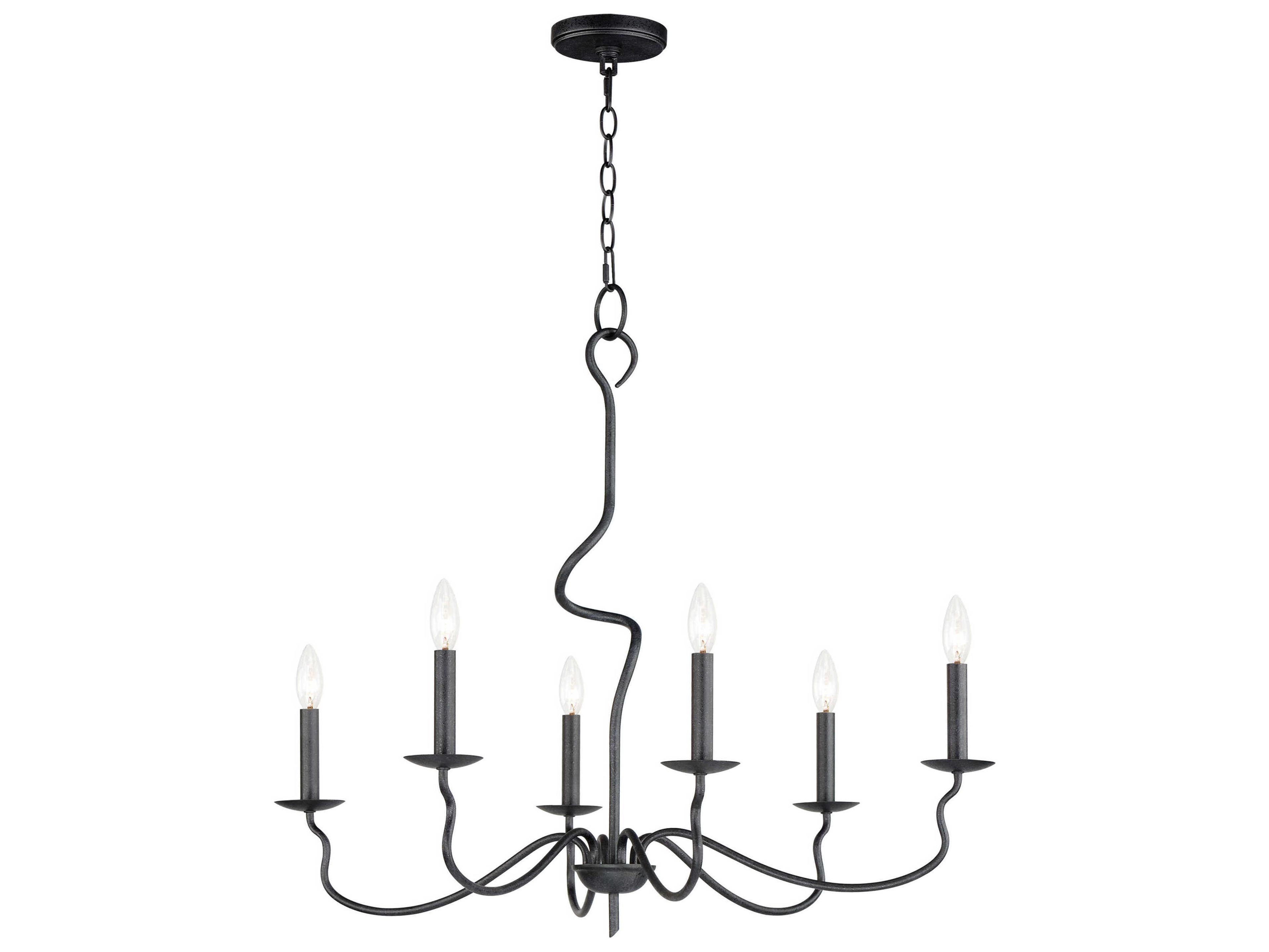 Padrona 6-Light Black Oxide Candelabra Chandelier