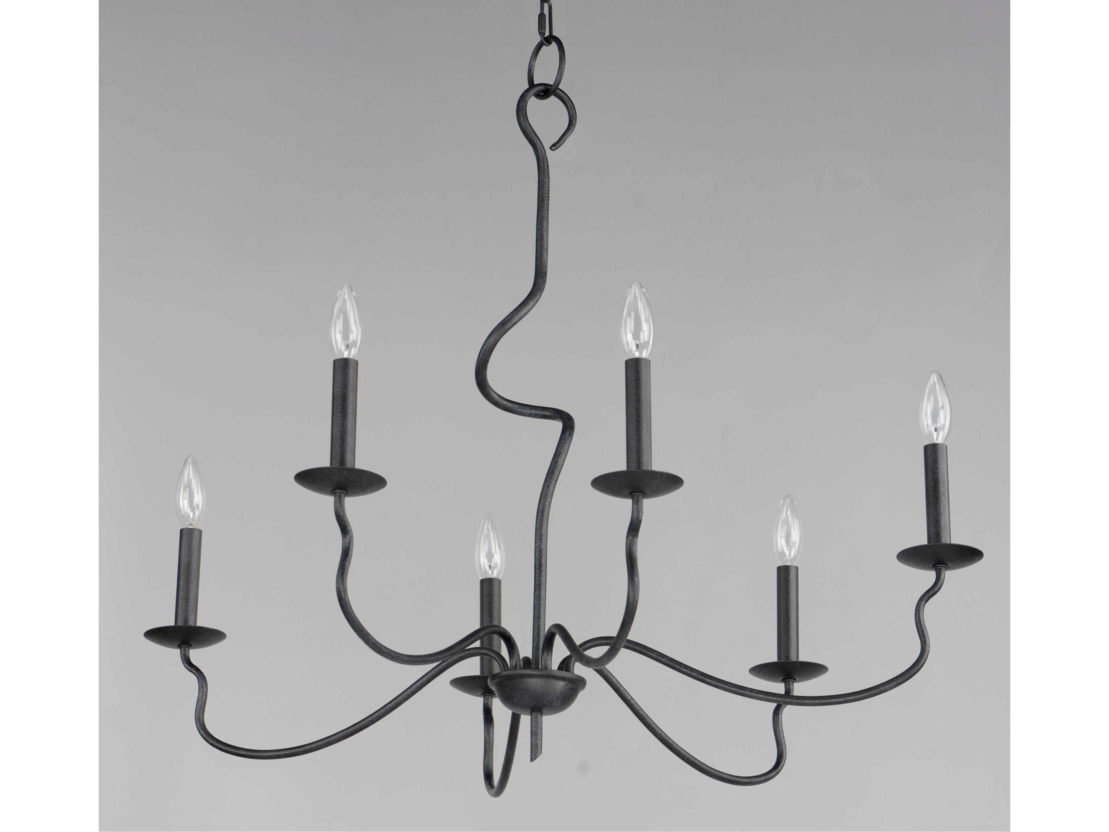 Maxim Lighting Padrona 6-Light Black Oxide Candelabra Chandelier