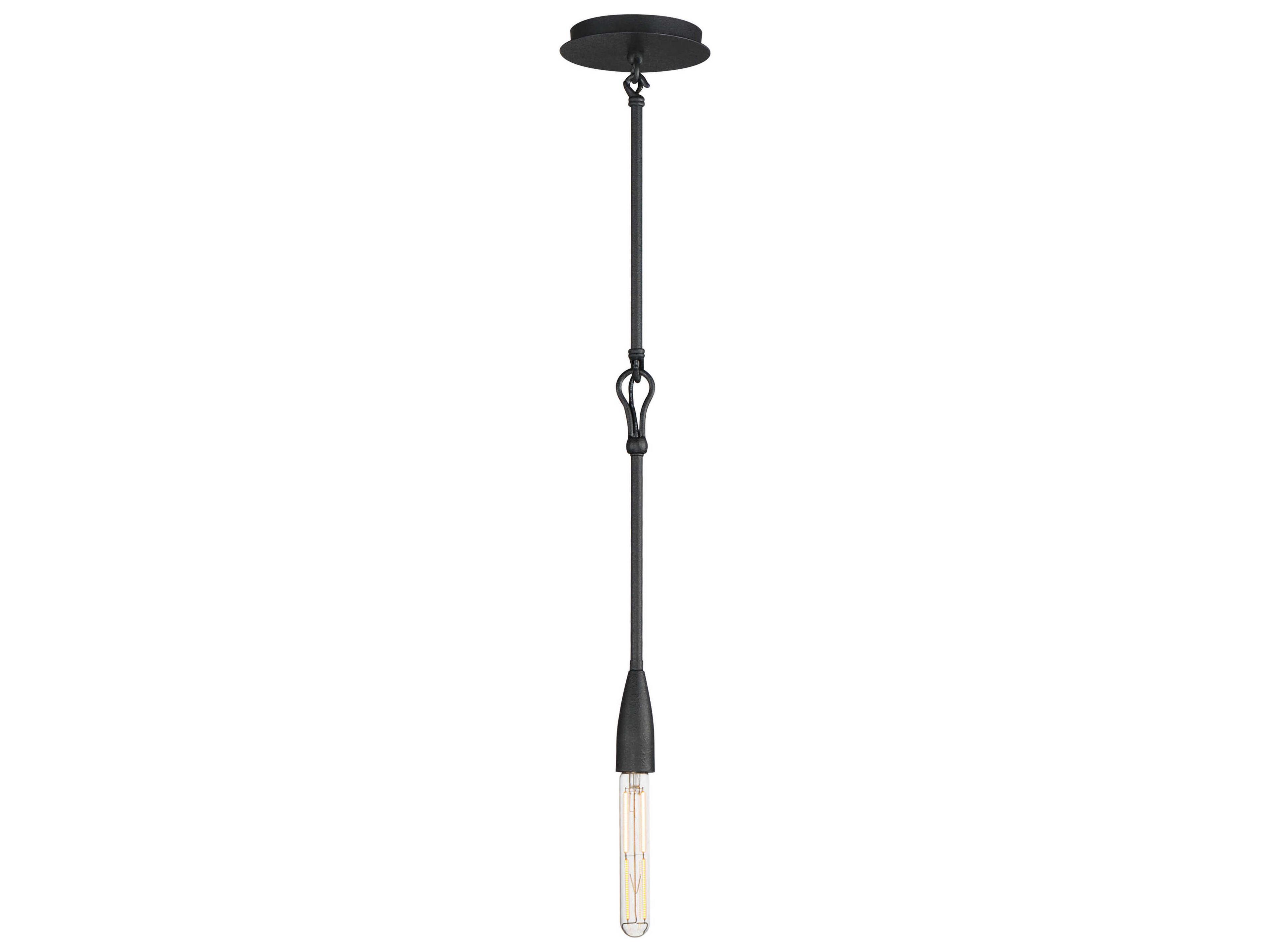 Pioneer 1-Light Anthracite Black Linear Mini Pendant