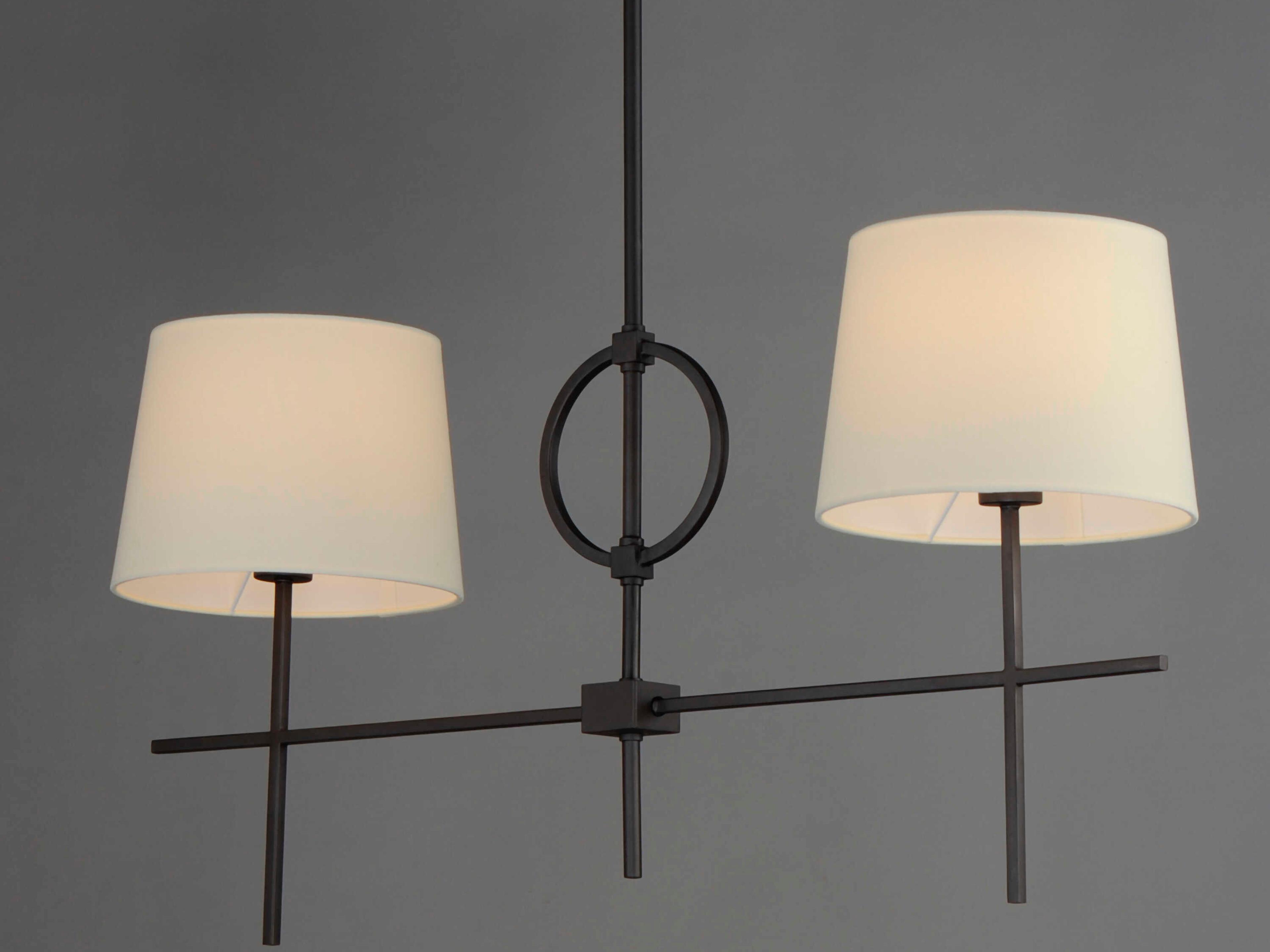 Maxim Lighting Paoli 2-Light Charcoal Bronze Drum Island Pendant