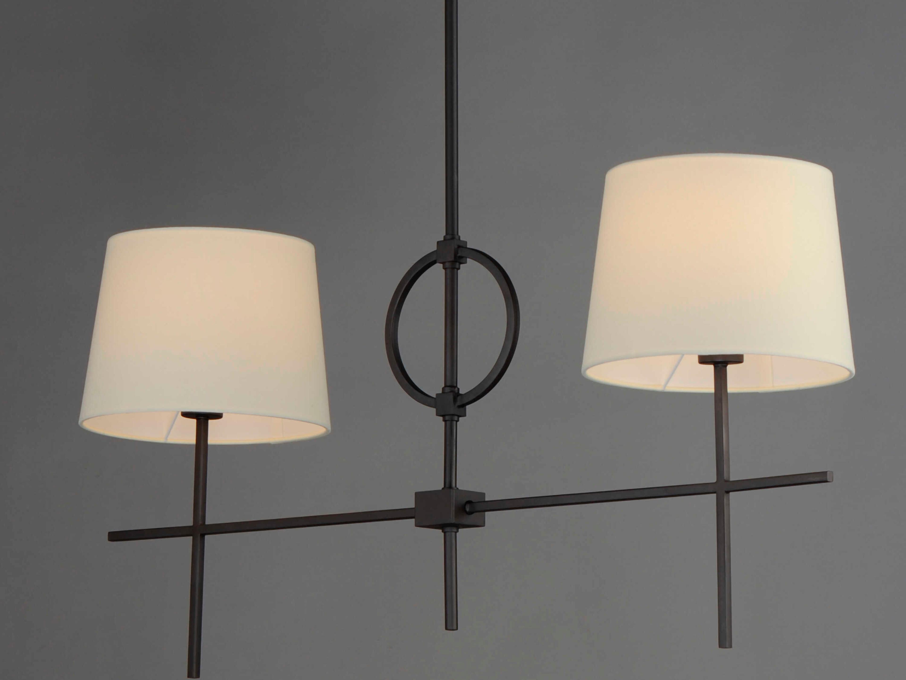 Maxim Lighting Paoli 2-Light Charcoal Bronze Drum Island Pendant