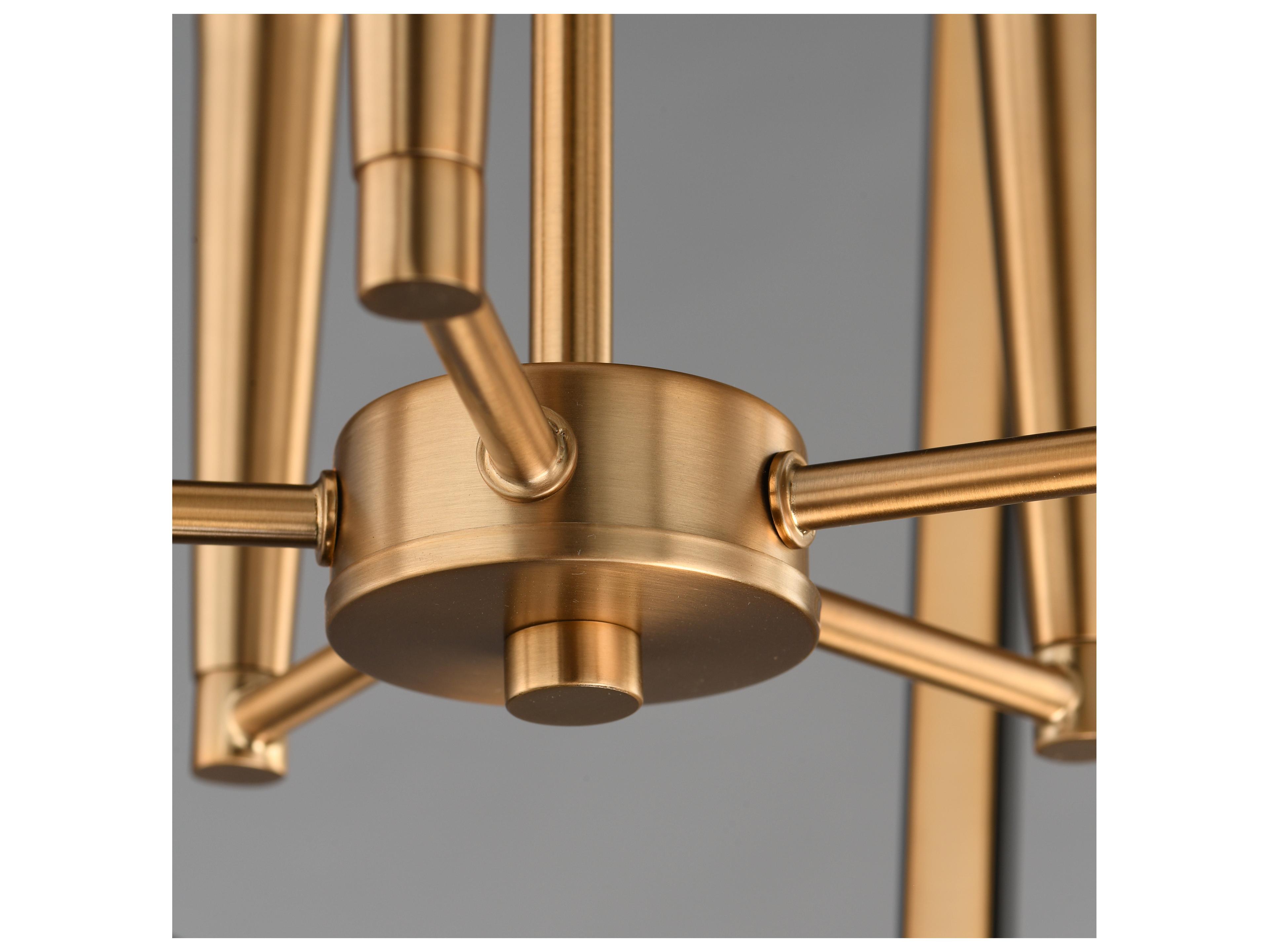 Maxim Lighting Melrose 5- Light Black Natural Aged Brass Lantern Pendant