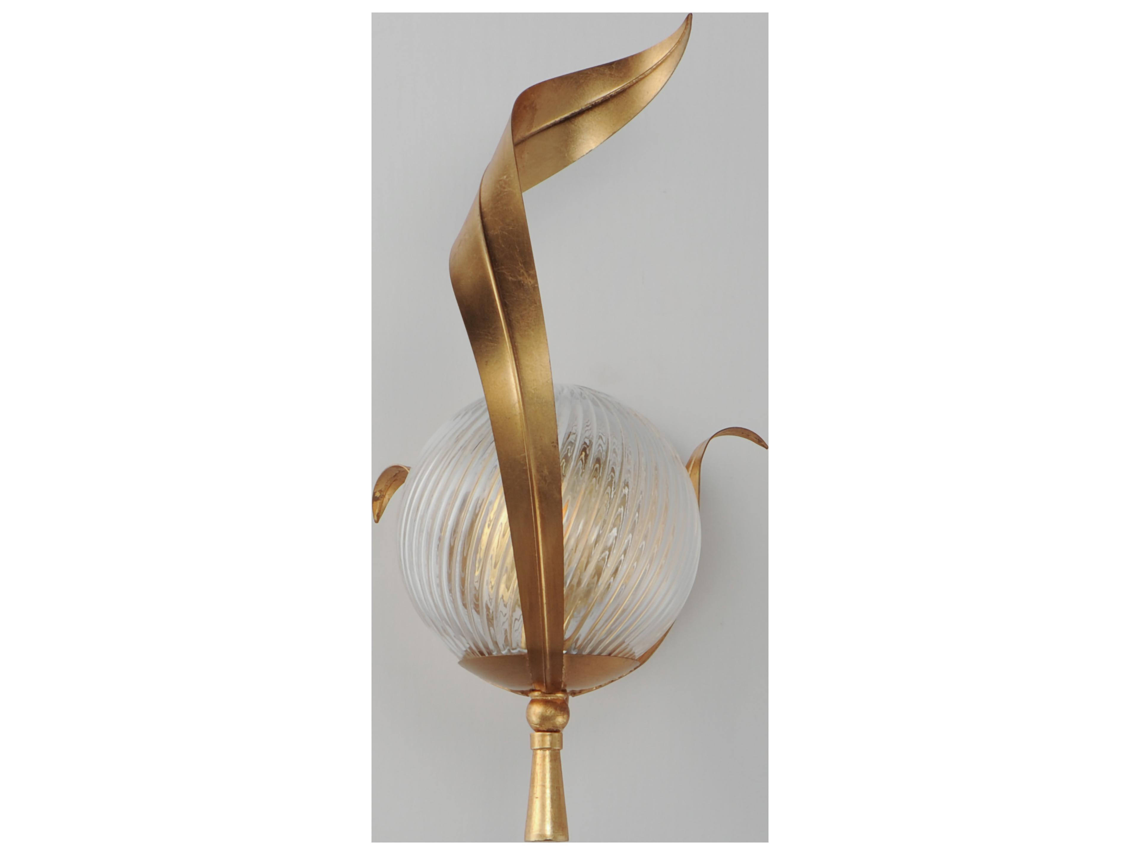 Maxim Lighting Firenze 1- Light Gold Leaf Wall Sconce