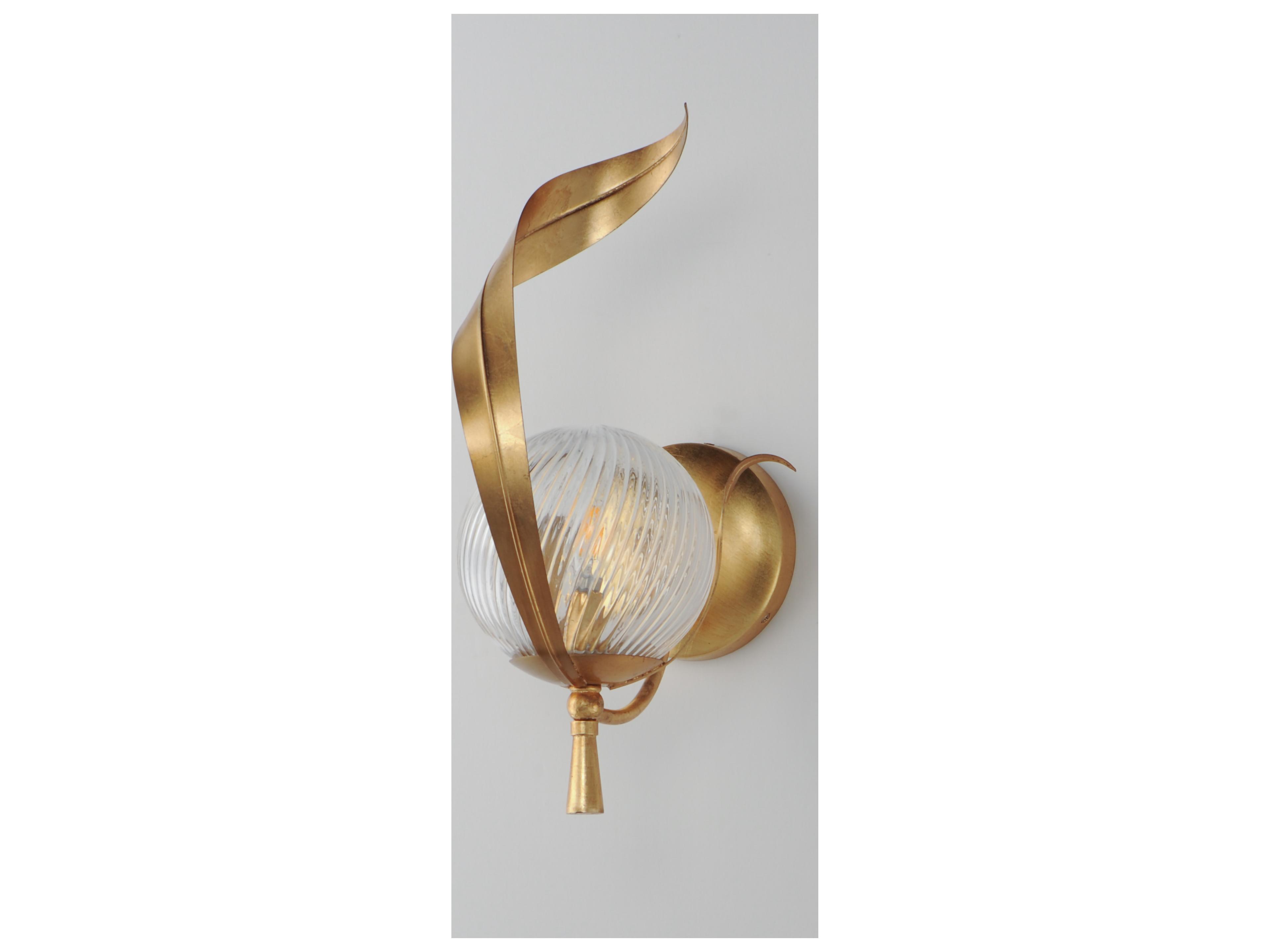 Maxim Lighting Firenze 1- Light Gold Leaf Wall Sconce