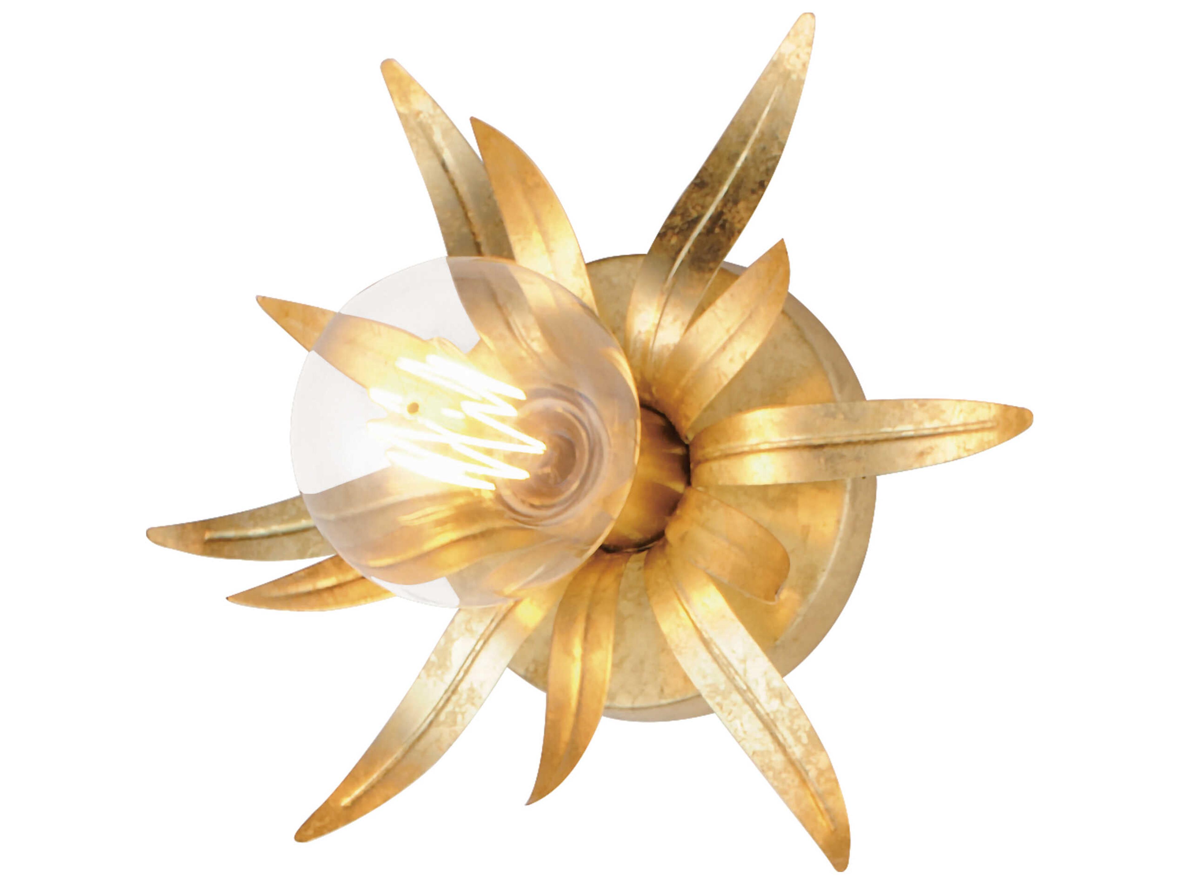 Paloma 1-Light Gold Leaf Wall Sconce
